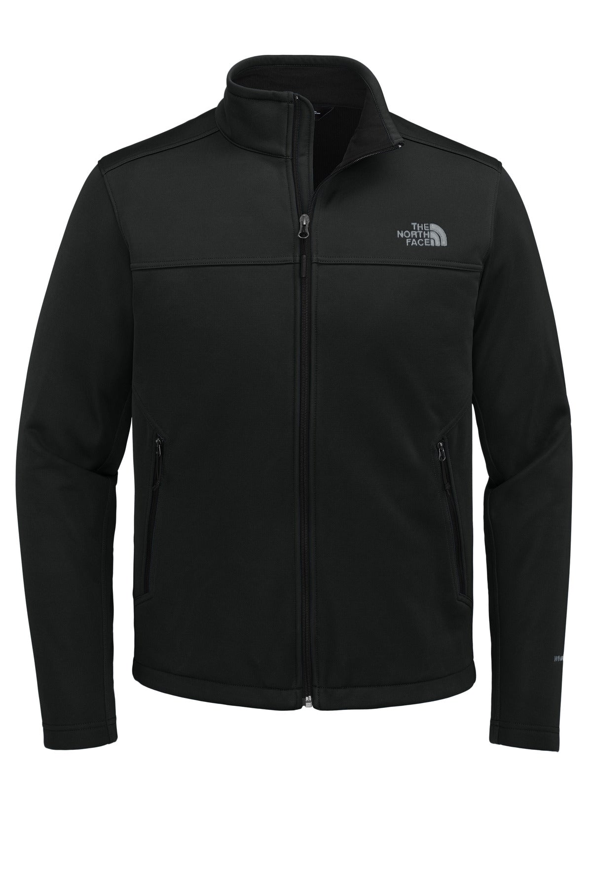 Front View of TNFBlack The North Face Chest Logo Ridgewall Soft Shell Jacket NF0A88D5