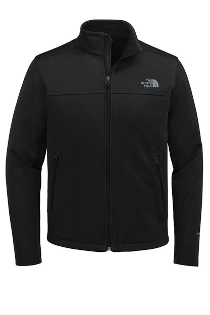 Front View of TNFBlack The North Face Chest Logo Ridgewall Soft Shell Jacket NF0A88D5