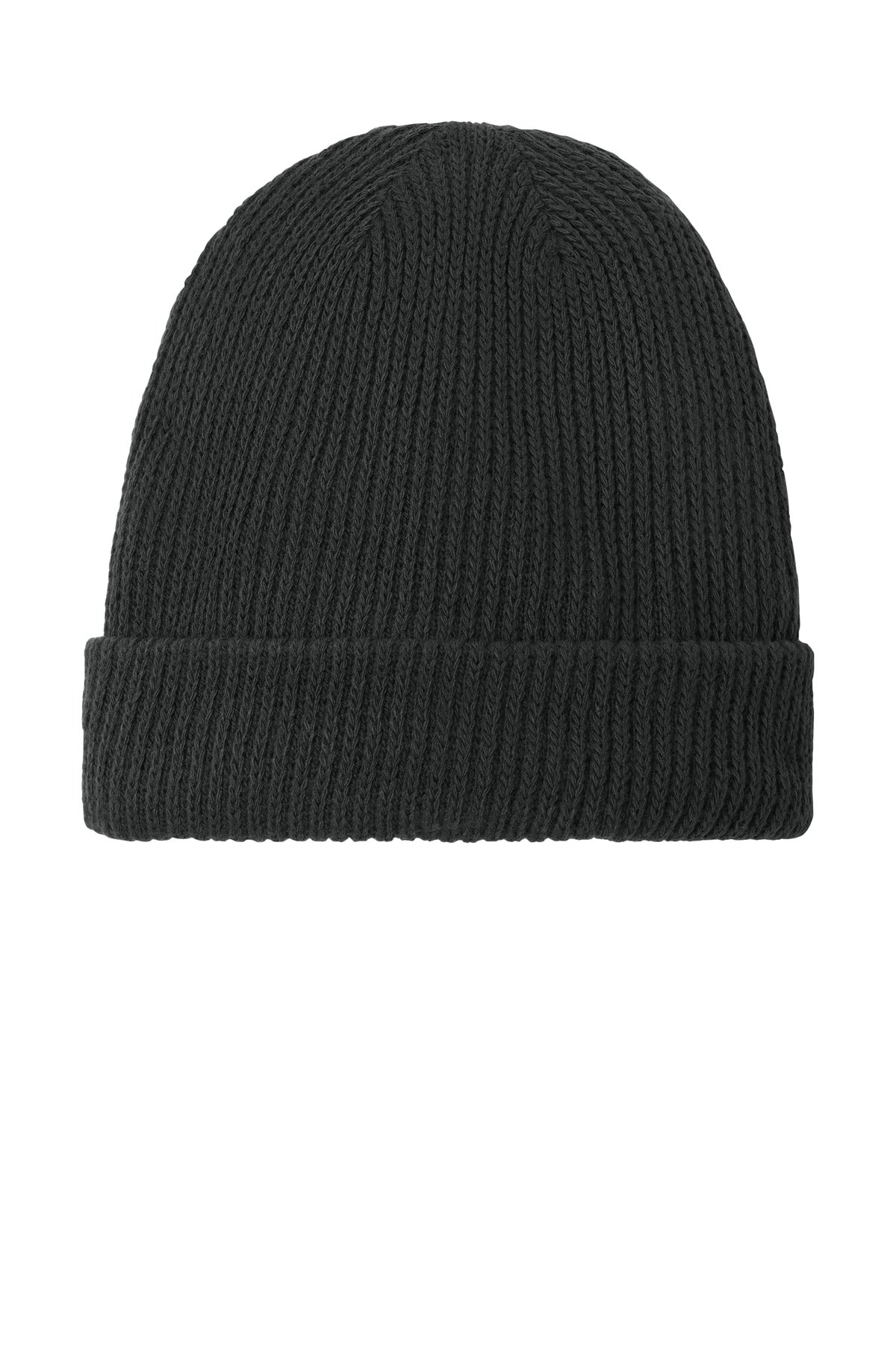 Front View of TNFBlack The North Face Circular Rib Beanie NF0A7RGH