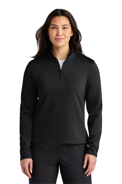 Front View of TNFBlack The North Face Women's Aim 1/4-Zip Fleece NF0A8FQK