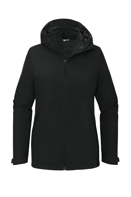 Front View of TNFBlack The North Face Women's Castle Valley Triclimate 3-in-1 Jacket NF0A8FQG