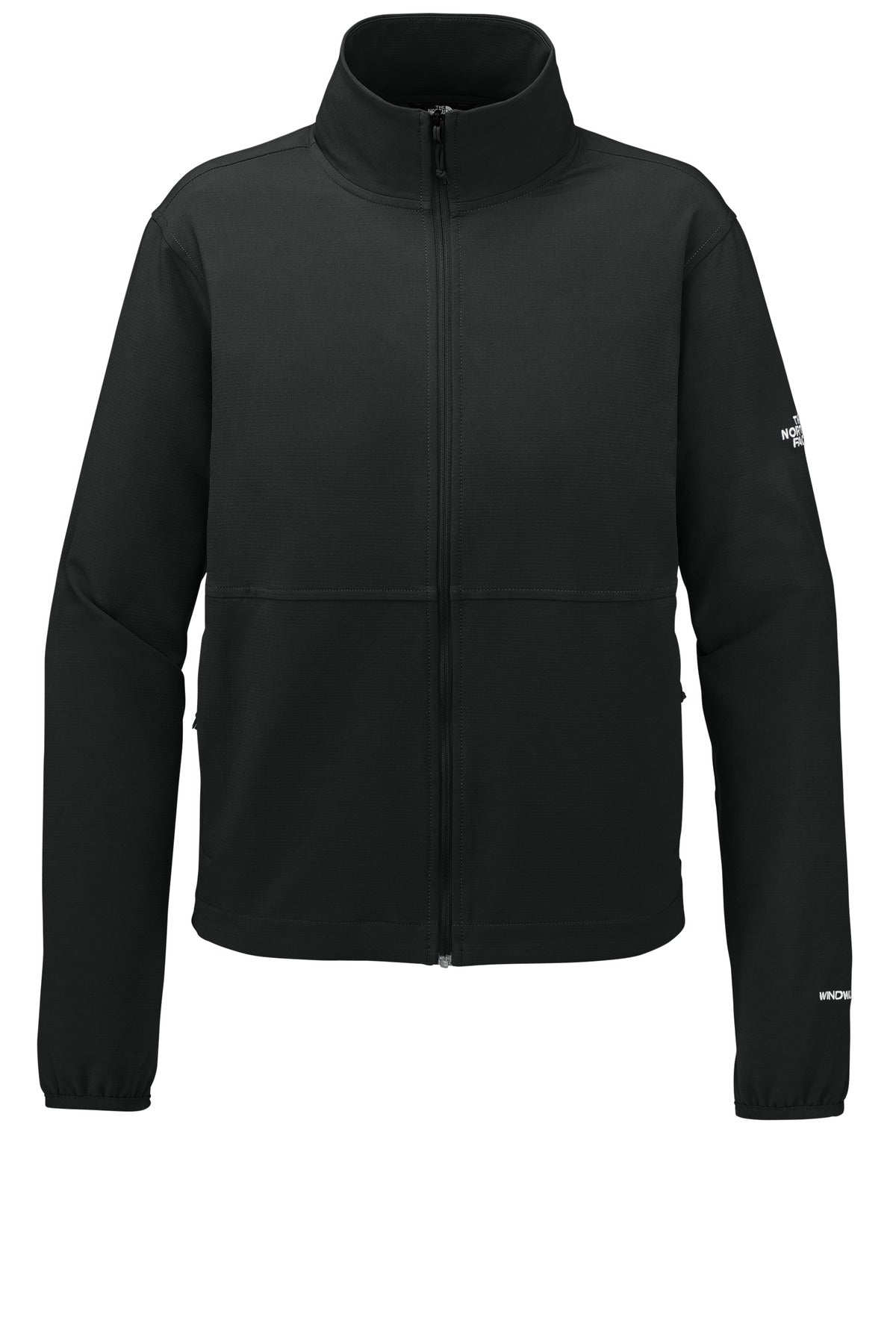 Front View of TNFBlack The North Face Women's Edge Stretch Soft Shell Jacket NF0A8ENP