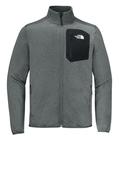 Front View of TNFMdGyHt The North Face Dove Creek Full-Zip Fleece Jacket NF0A8FQN