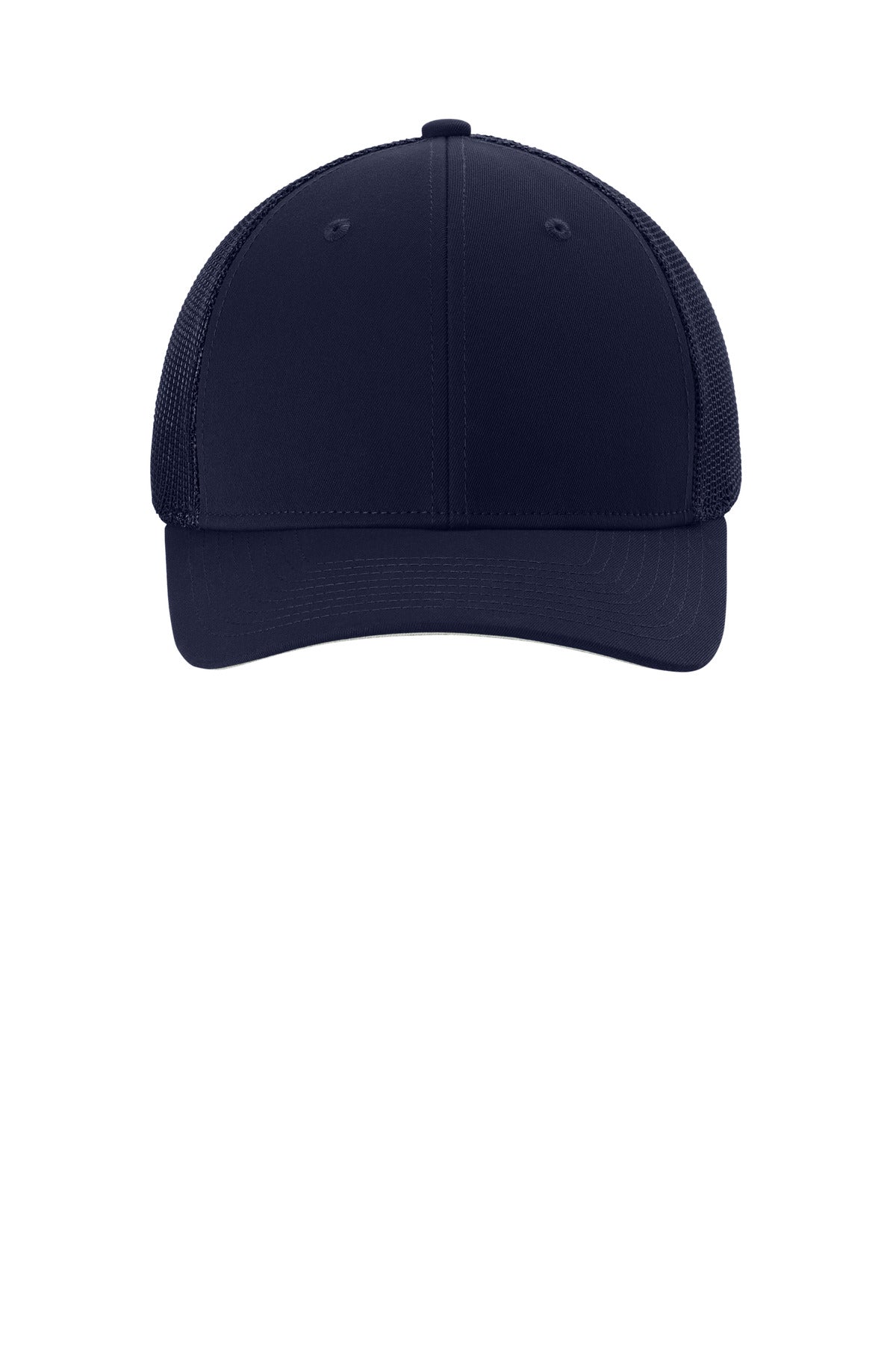 Front View of TrNv/TrNv Sport-Tek Stretch-Tek Mesh Back Cap STC60