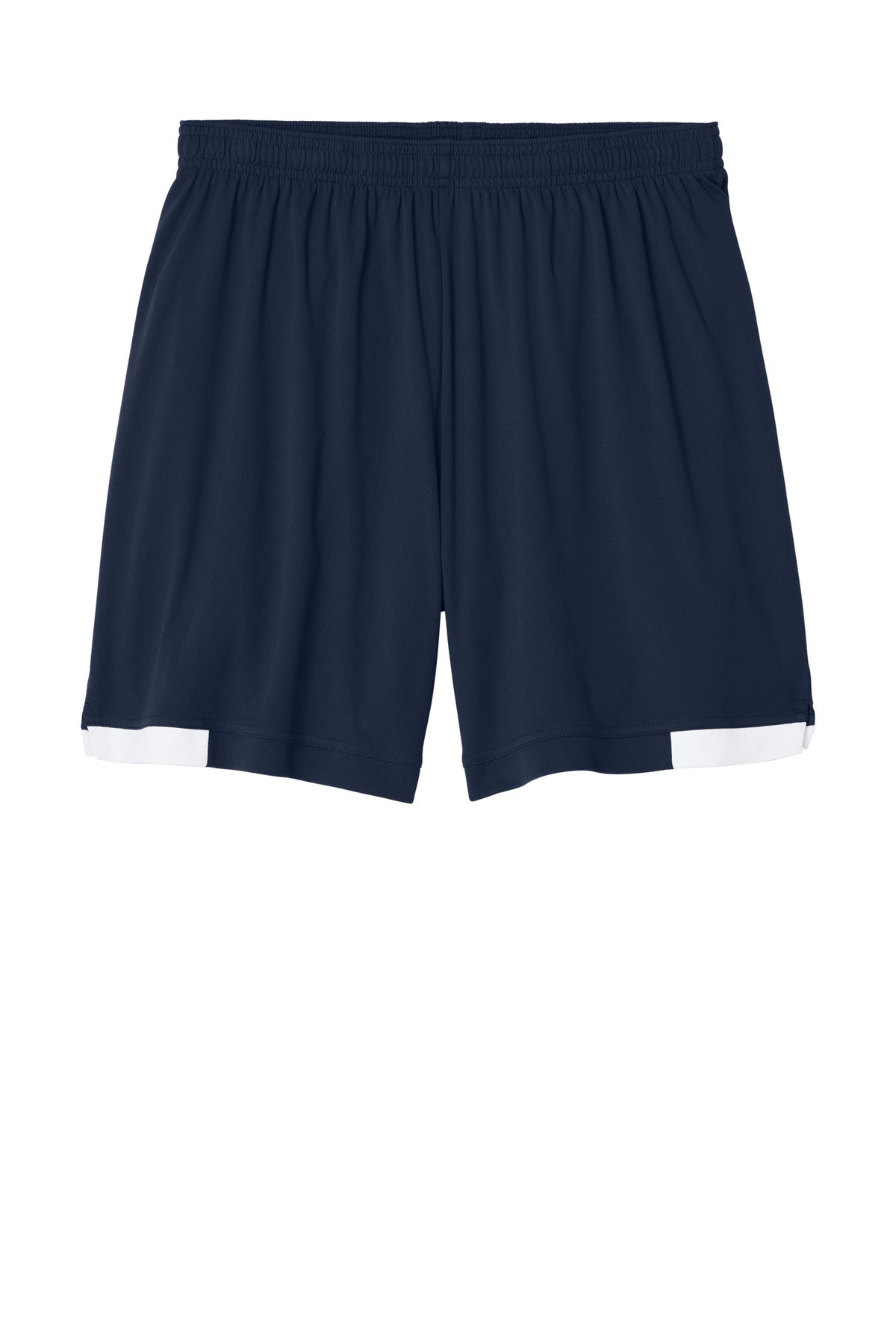 Front View of TrNv/White Sport-Tek Club 7" Short ST442