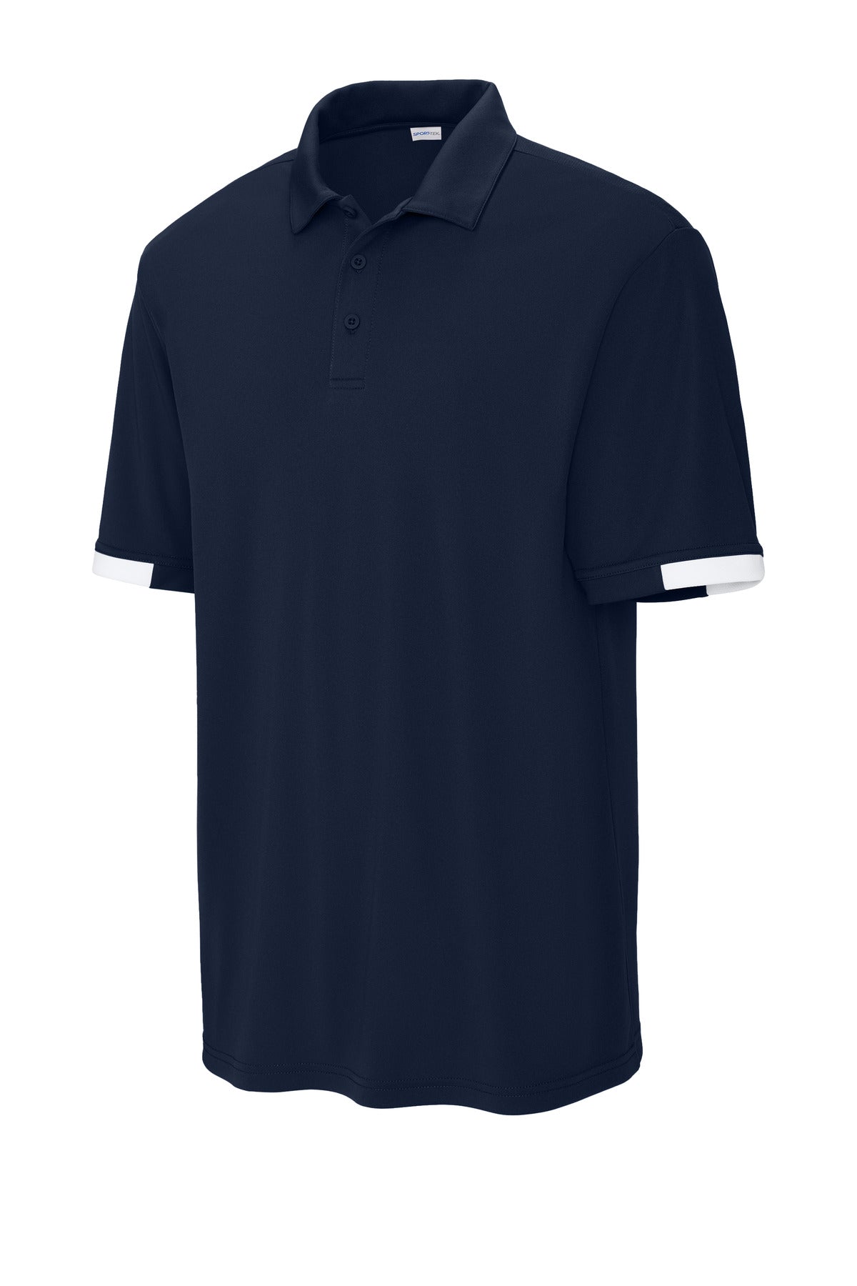 Front View of TrNv/White Sport-Tek Club Colorblock Polo ST444