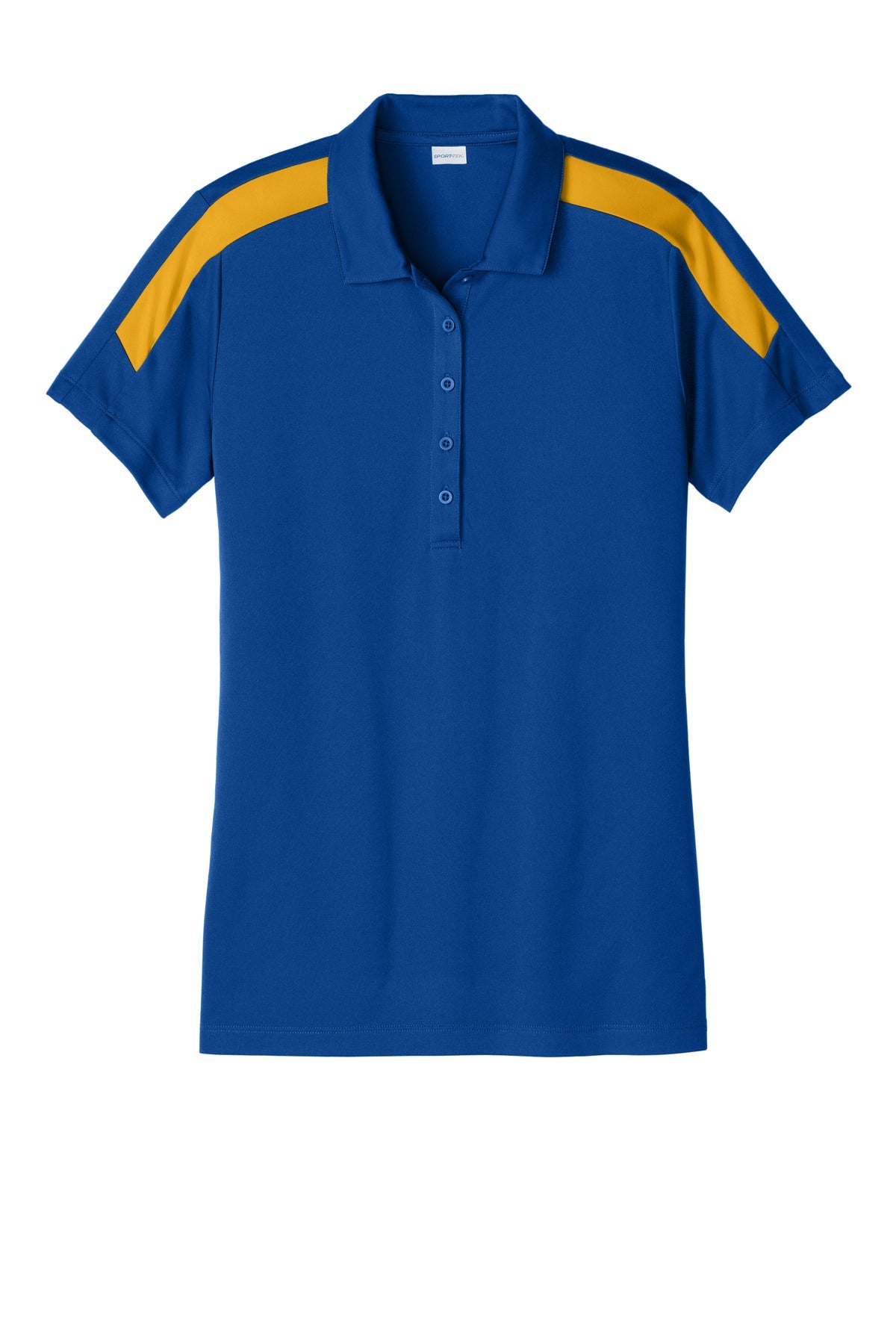 Front View of TRoy/Gold Sport-Tek Women's Competitor United Polo LST104
