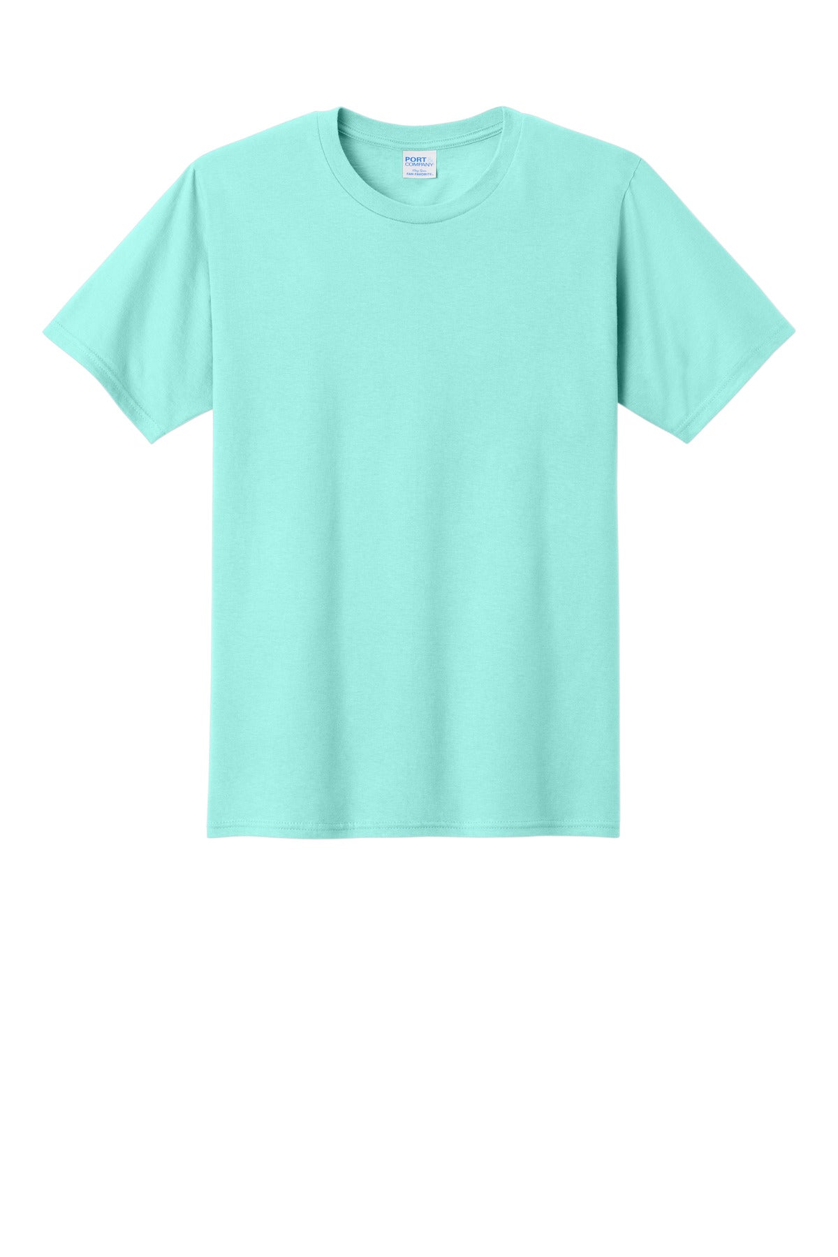 Front View of True Celadon Port & Co Fan Favorite Tee. PC450