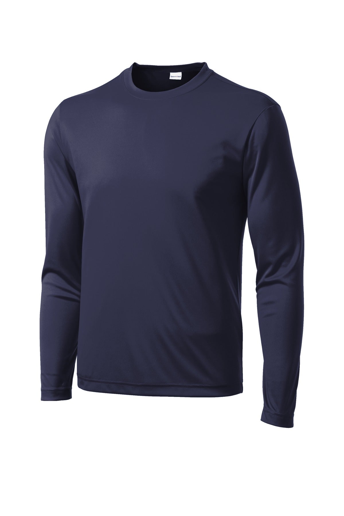 Front View of True Navy Sport-Tek Long Sleeve PosiCharge Competitor Tee. ST350LS
