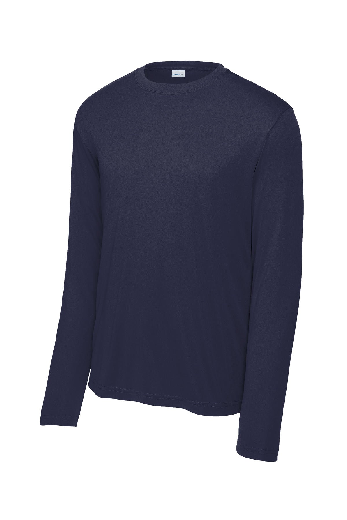 Front View of True Navy Sport-Tek Long Sleeve PosiCharge Competitor Tee. ST350LS