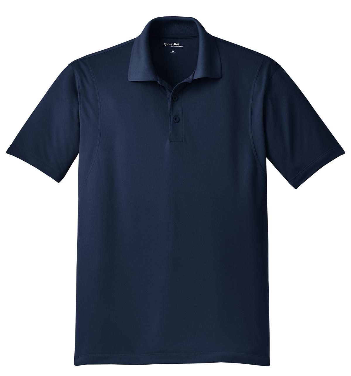 Front View of True Navy Sport-Tek Micropique Sport-Wick Polo. ST650