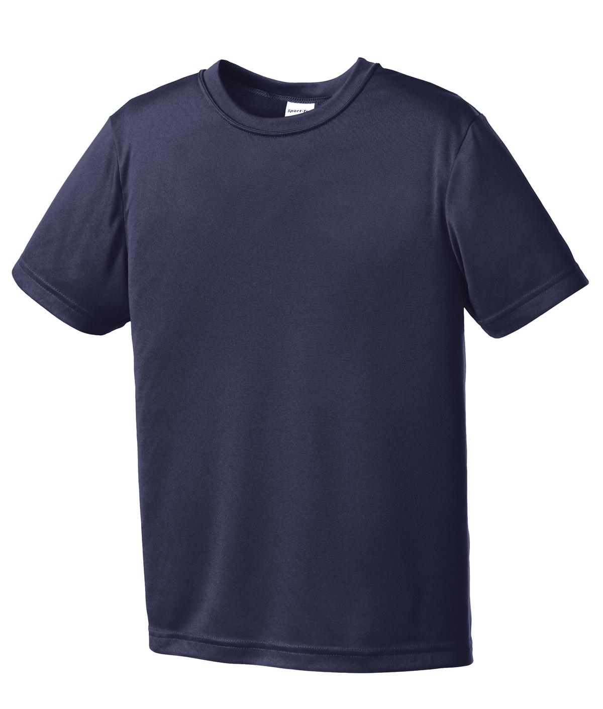 Front View of True Navy Sport-Tek Youth PosiCharge Competitor Tee. YST350