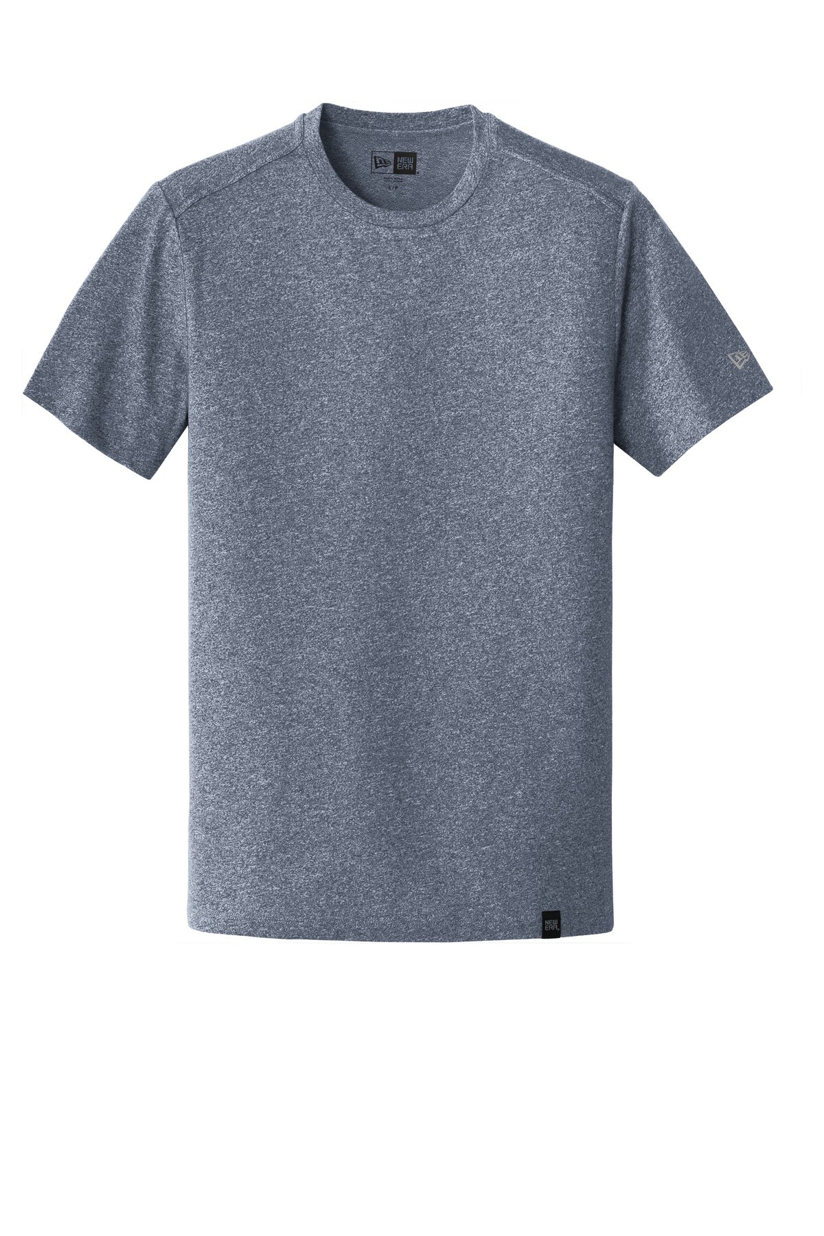 Front View of True Navy Twst New Era Heritage Blend Crew Tee. NEA100