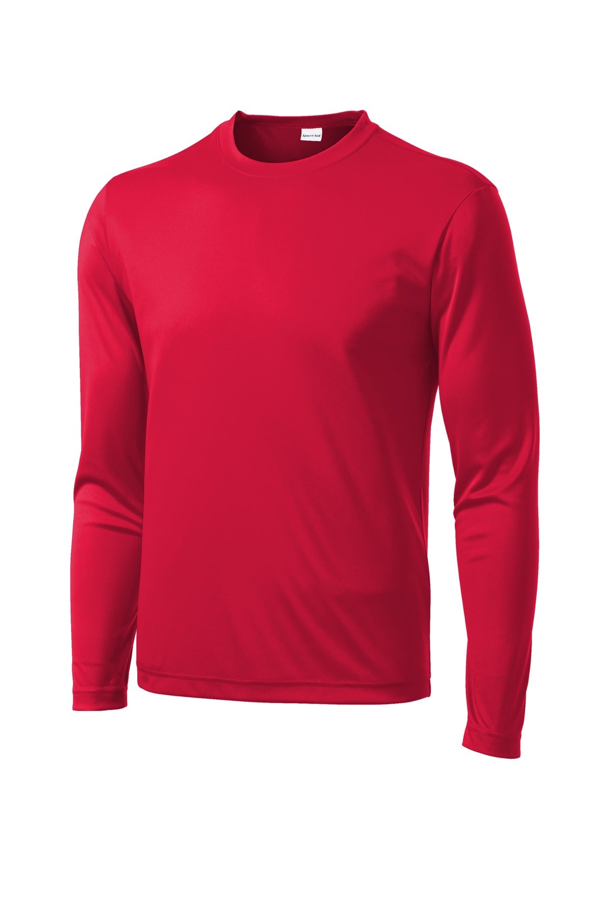 Front View of True Red Sport-Tek Long Sleeve PosiCharge Competitor Tee. ST350LS