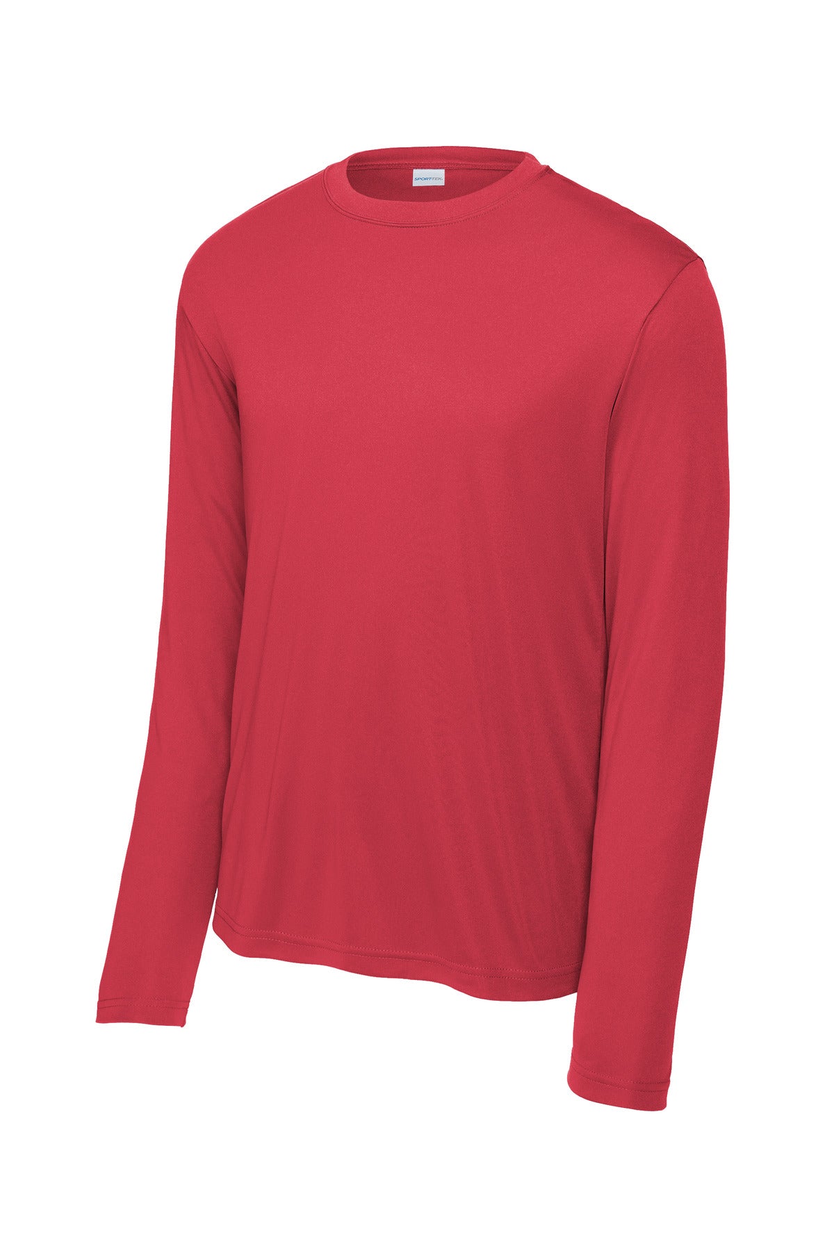 Front View of True Red Sport-Tek Long Sleeve PosiCharge Competitor Tee. ST350LS
