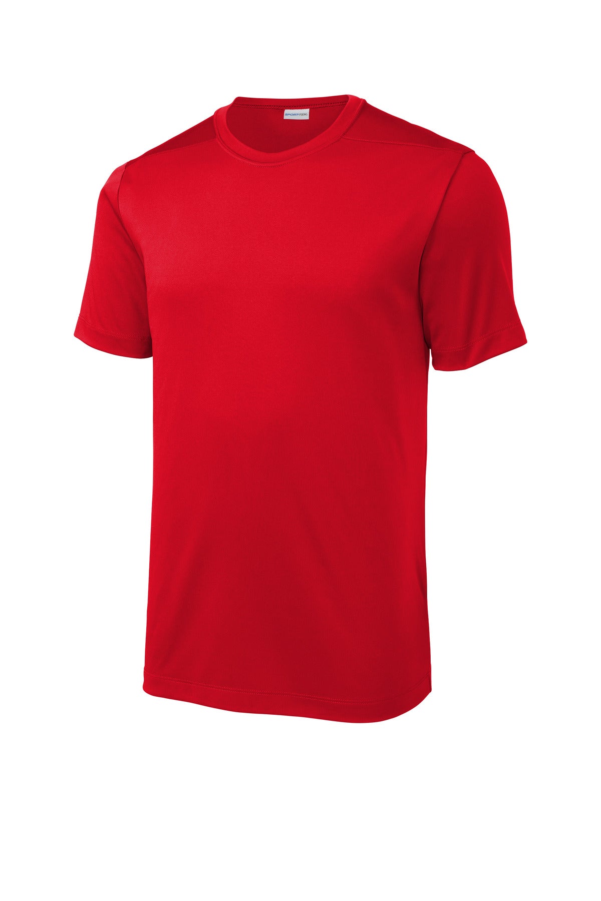 Front View of True Red Sport-Tek Posi-UV Pro Tee. ST420