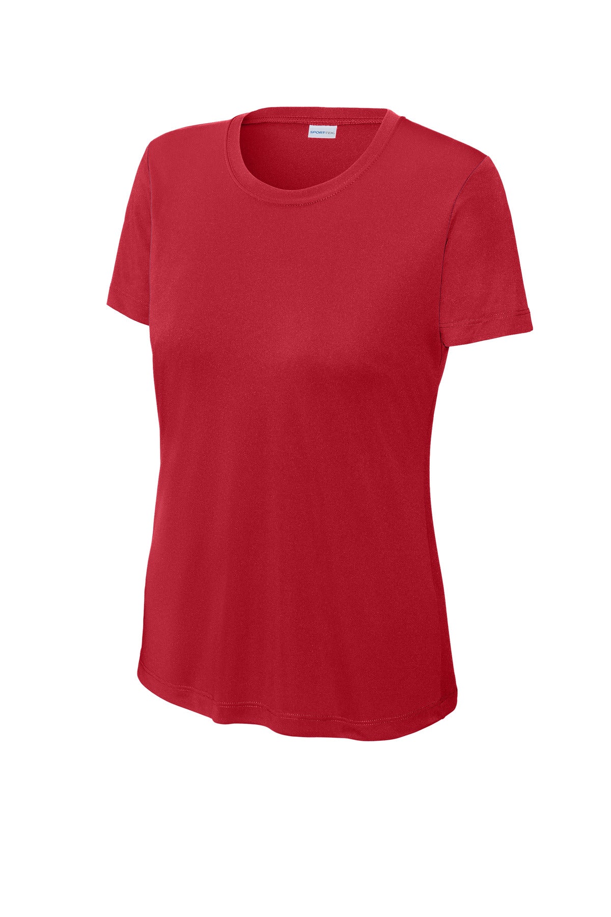 Front View of True Red Sport-Tek Women's PosiCharge Competitor Tee. LST350