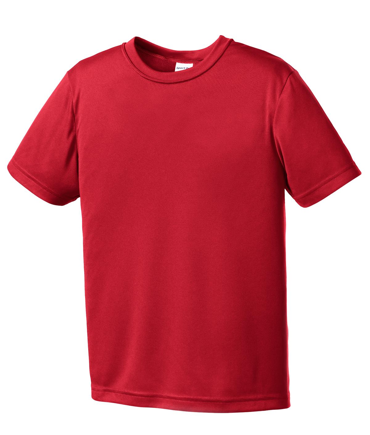 Front View of True Red Sport-Tek Youth PosiCharge Competitor Tee. YST350
