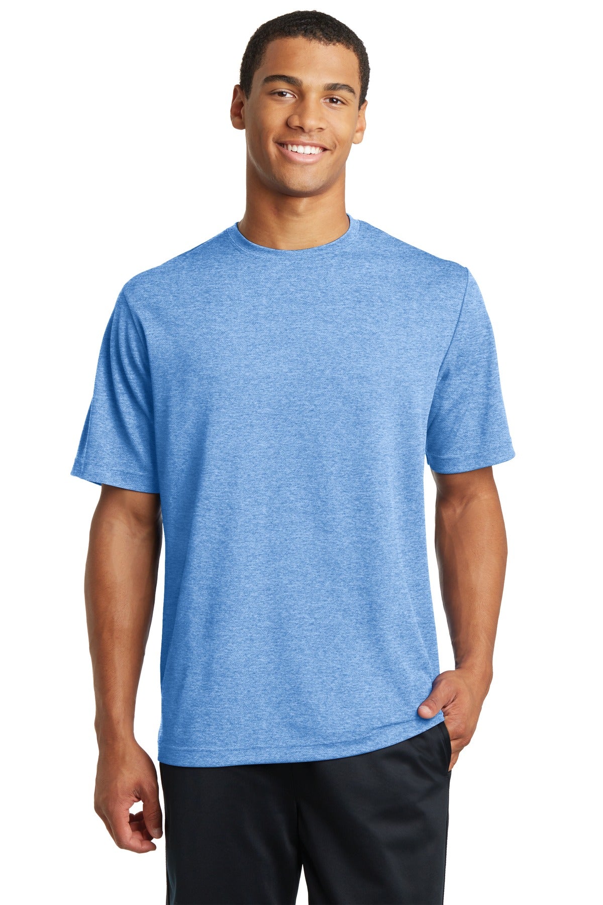 Front View of True Royal Hth Sport-Tek PosiCharge RacerMesh Tee. ST340