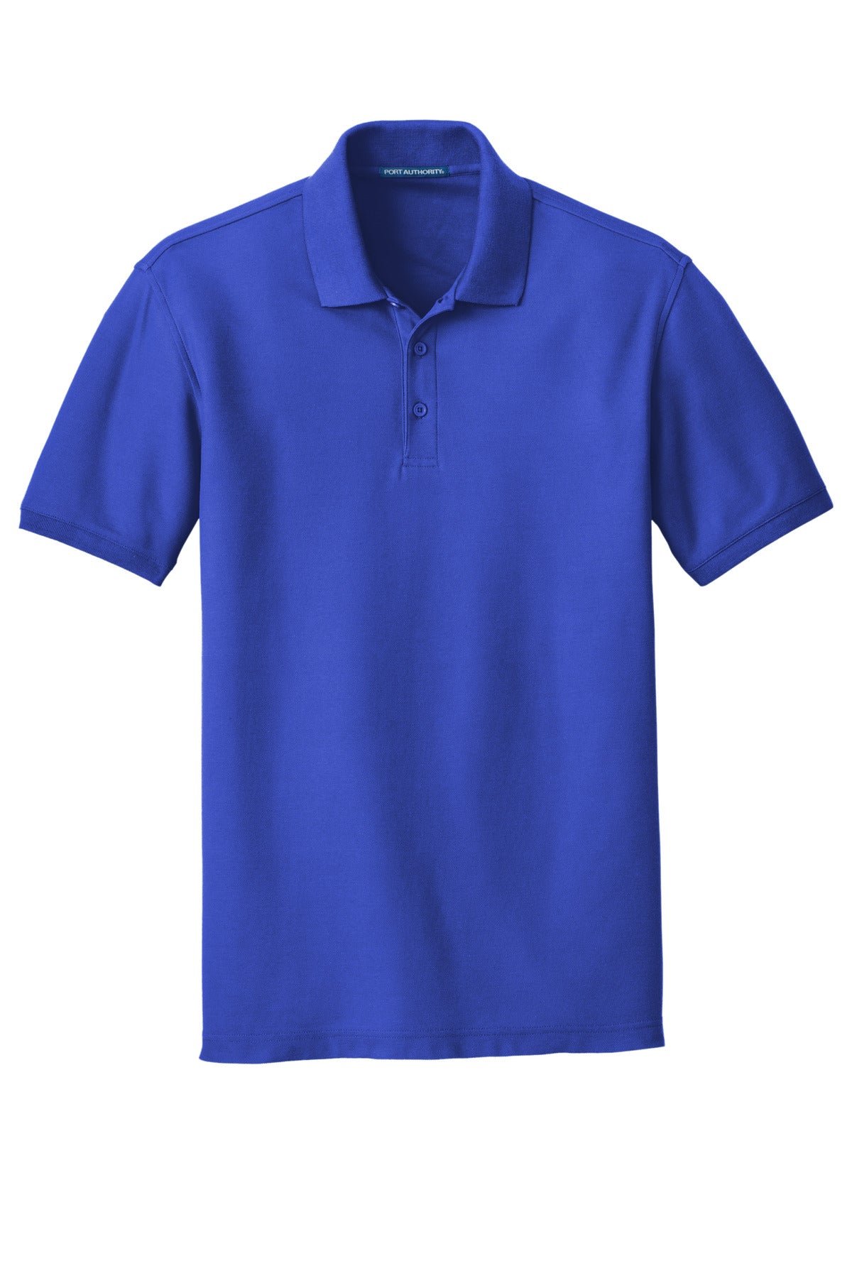 Front View of True Royal Port Authority Core Classic Pique Polo. K100