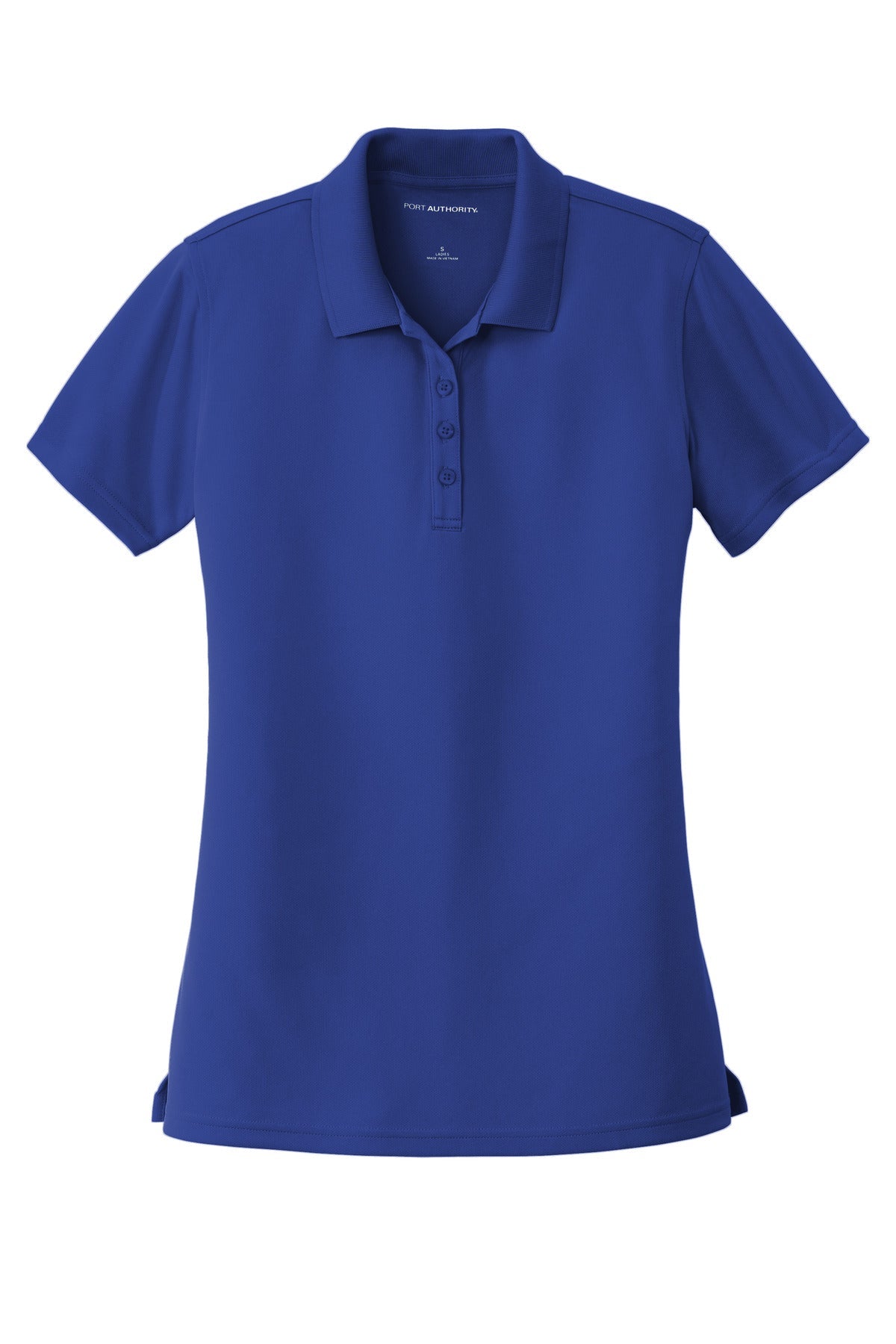 Front View of True Royal Port Authority Women's Dry Zone UV Micro-Mesh Polo. LK110
