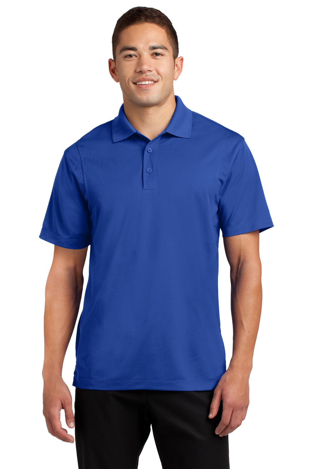 Front View of True Royal Sport-Tek Micropique Sport-Wick Polo. ST650