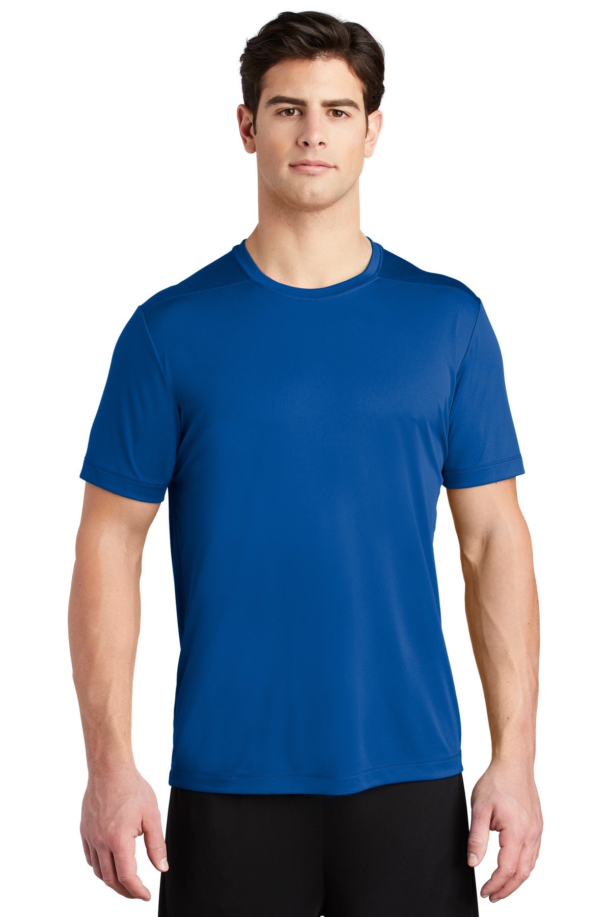 Front View of True Royal Sport-Tek Posi-UV Pro Tee. ST420