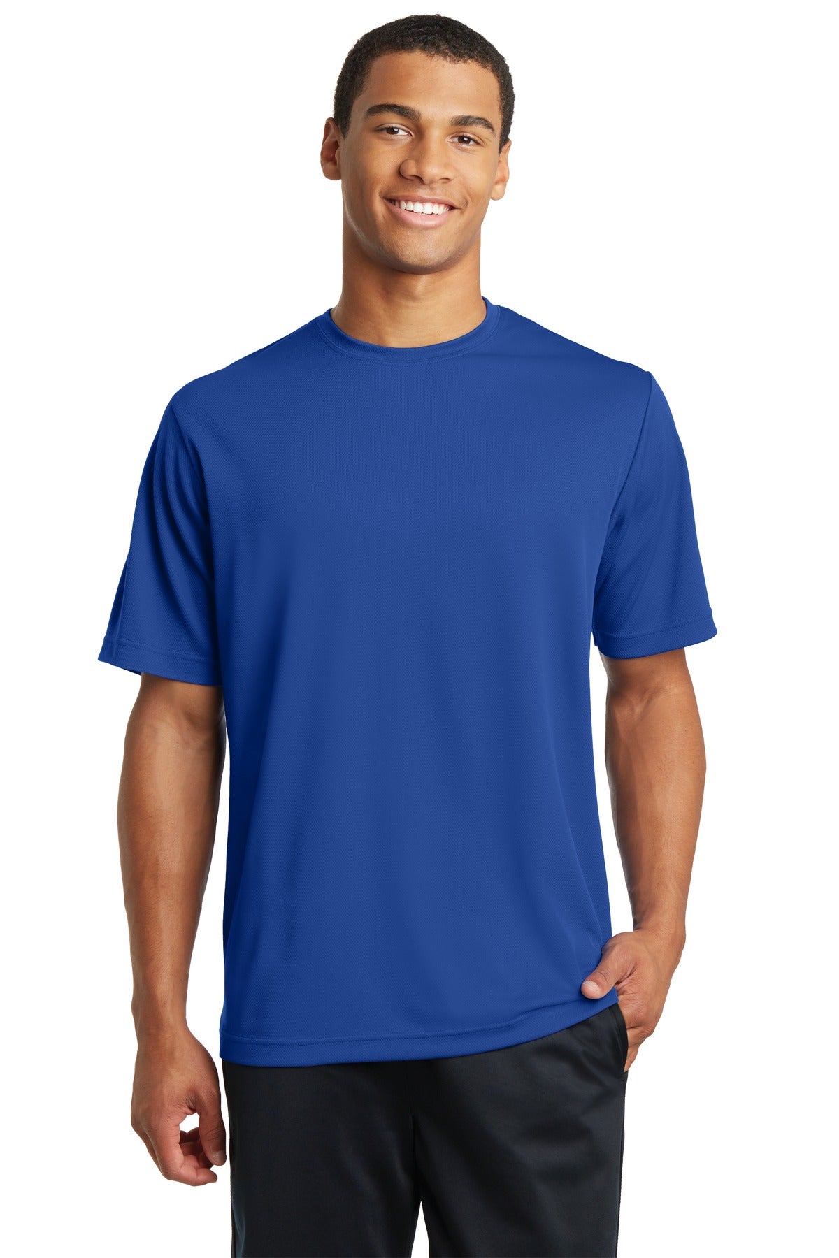 Front View of True Royal Sport-Tek PosiCharge RacerMesh Tee. ST340