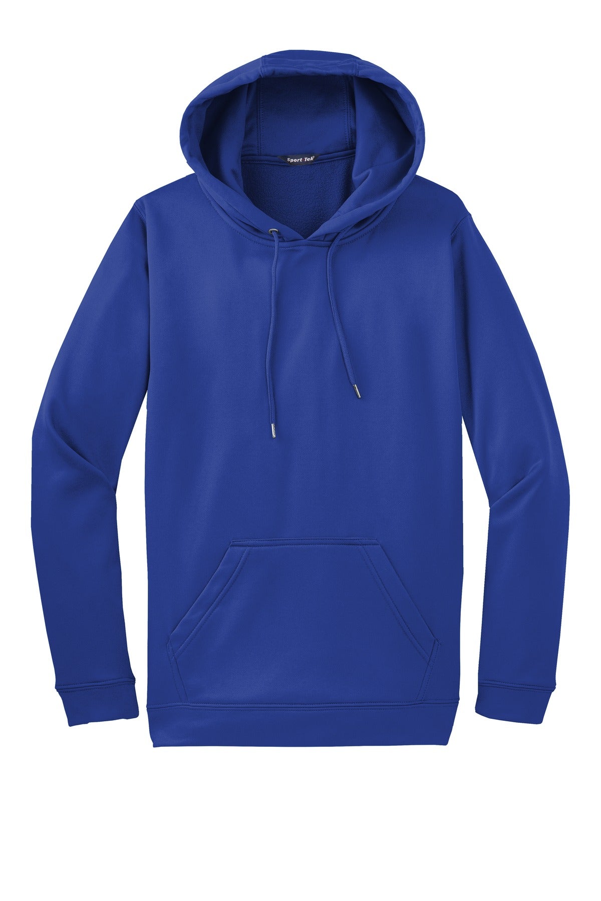 Front View of True Royal Sport-Tek Sport-Wick Fleece Hooded Pullover. F244