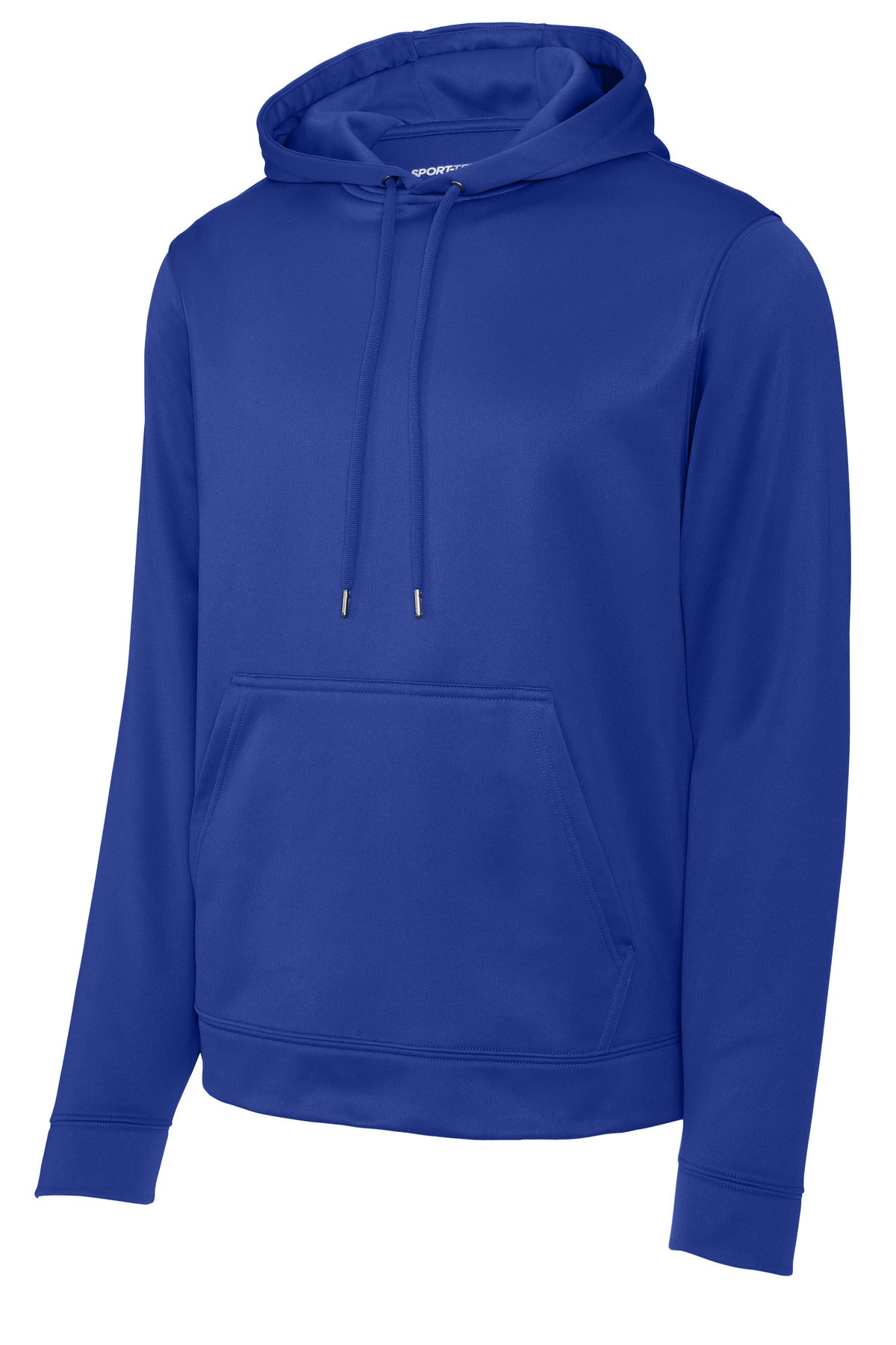 Front View of True Royal Sport-Tek Sport-Wick Fleece Hooded Pullover. F244