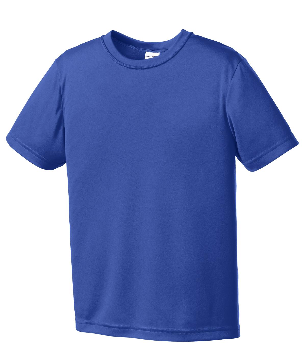 Front View of True Royal Sport-Tek Youth PosiCharge Competitor Tee. YST350