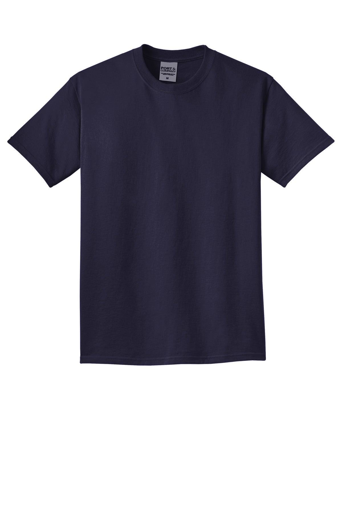Front View of TrueNavy Port & Co Beach Wash Garment-Dyed Tee. PC099