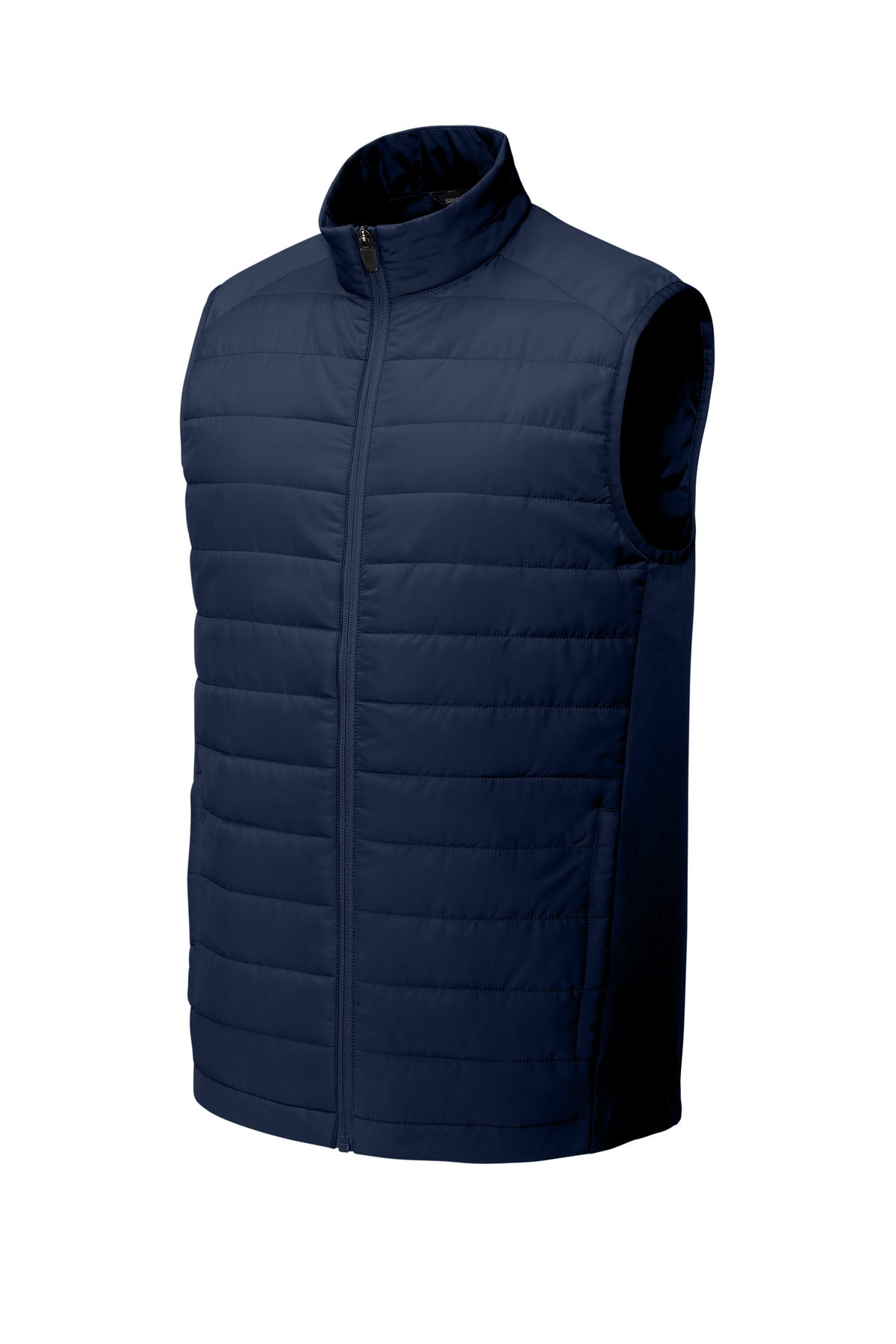 Front View of TrueNavy Sport-Tek Teknical Hybrid Vest ST941