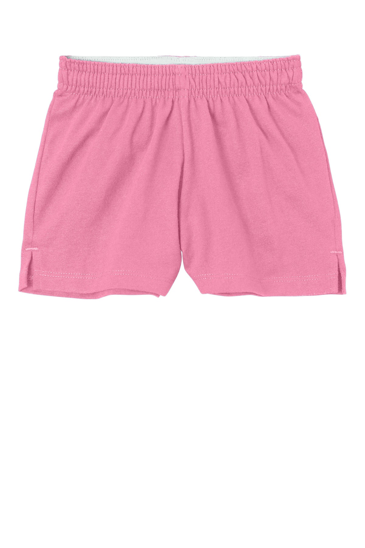 Front View of TruePink Sport-Tek Girls Jersey Knit Squad Short YGST311