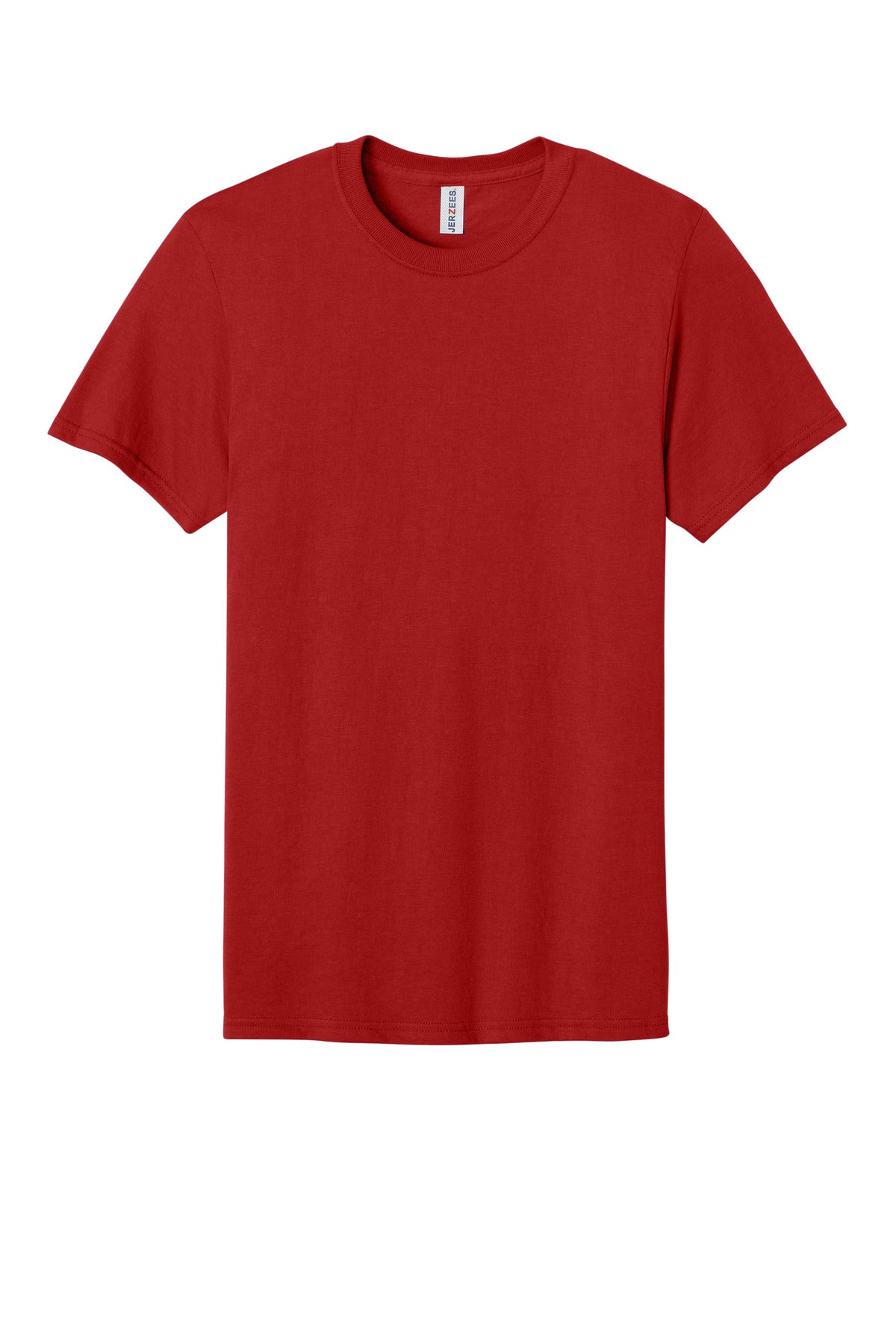 Front View of TrueRed Jerzees Premium Blend Ring Spun T-Shirt 560M