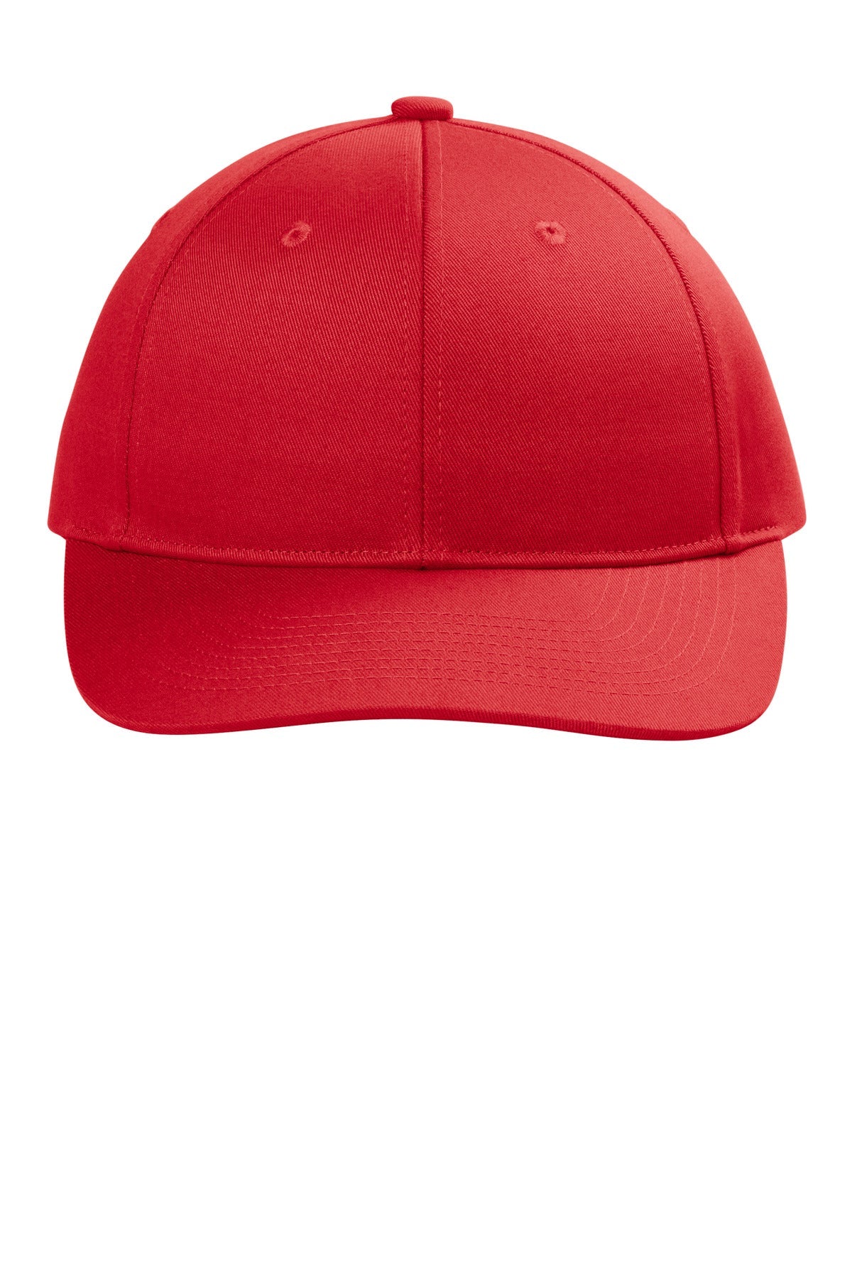 Front View of TrueRed Port Authority Snapback Cap C408