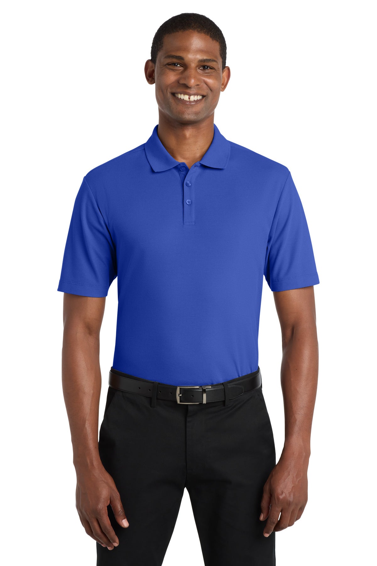Front View of TrueRoyal Port Authority SuperPro React Polo. K810