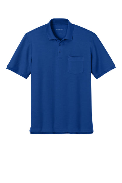 Front View of TrueRoyal Port Authority Wearever Signature Pique Pocket Polo K200P