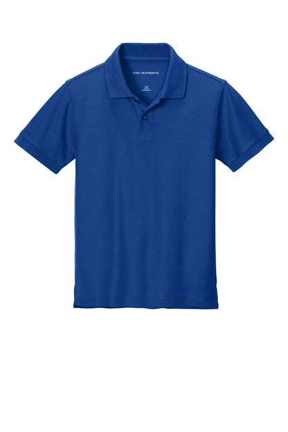 Front View of TrueRoyal Port Authority Youth Wearever Signature Pique Polo Y200