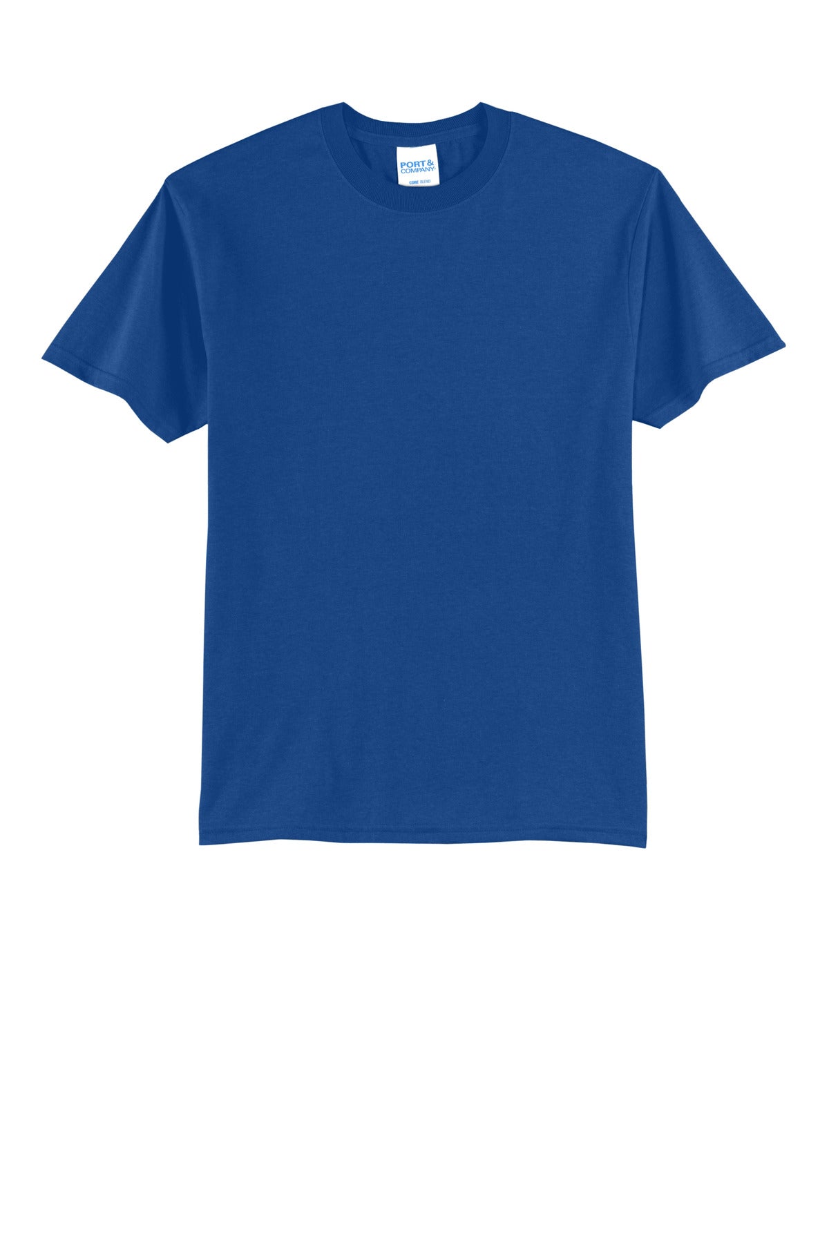 Front View of TrueRoyal Port & Co Core Blend Tee. PC55