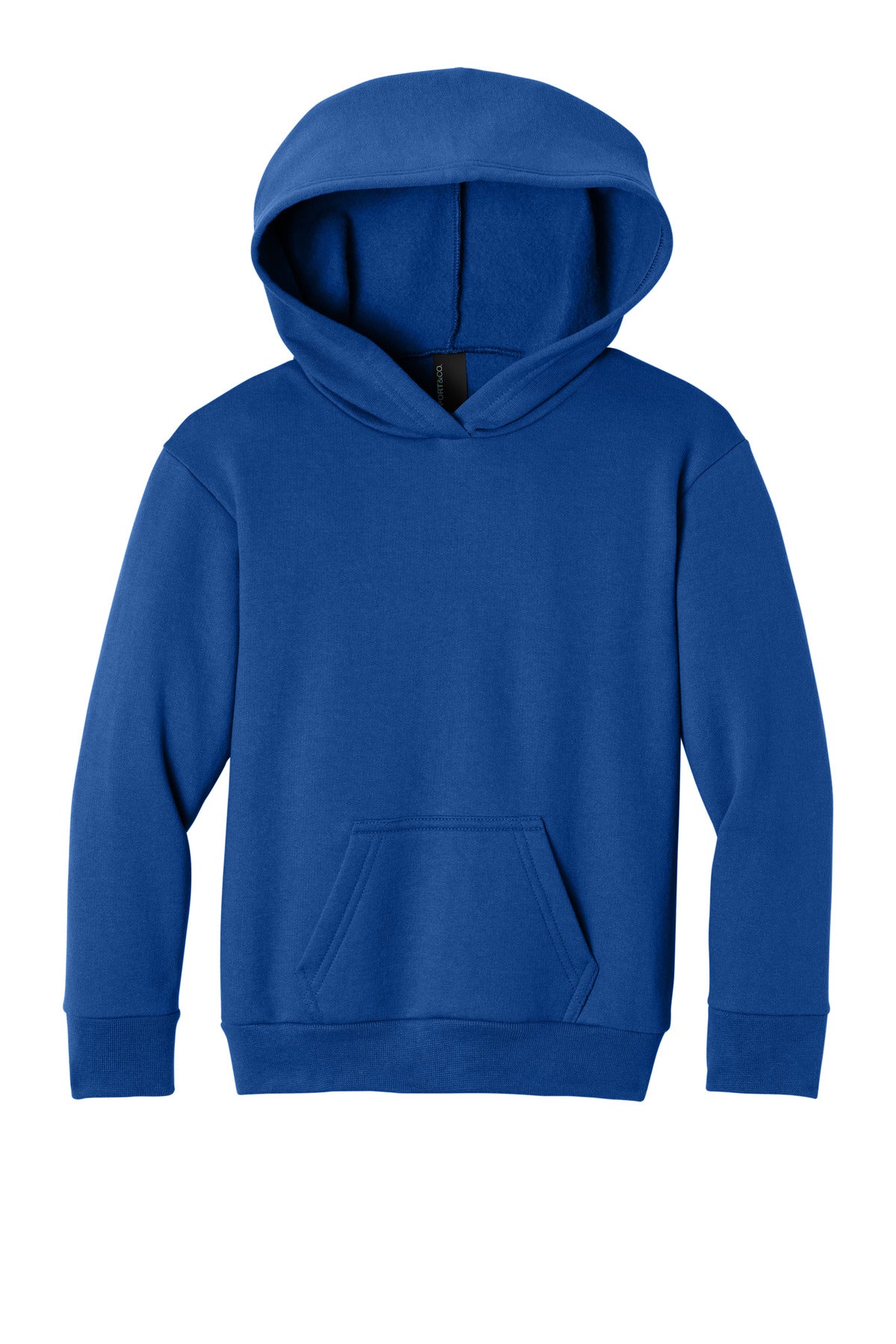 Front View of TrueRoyal Port & Co Youth Easy Fleece Pullover Hooded Sweatshirt PC68YH