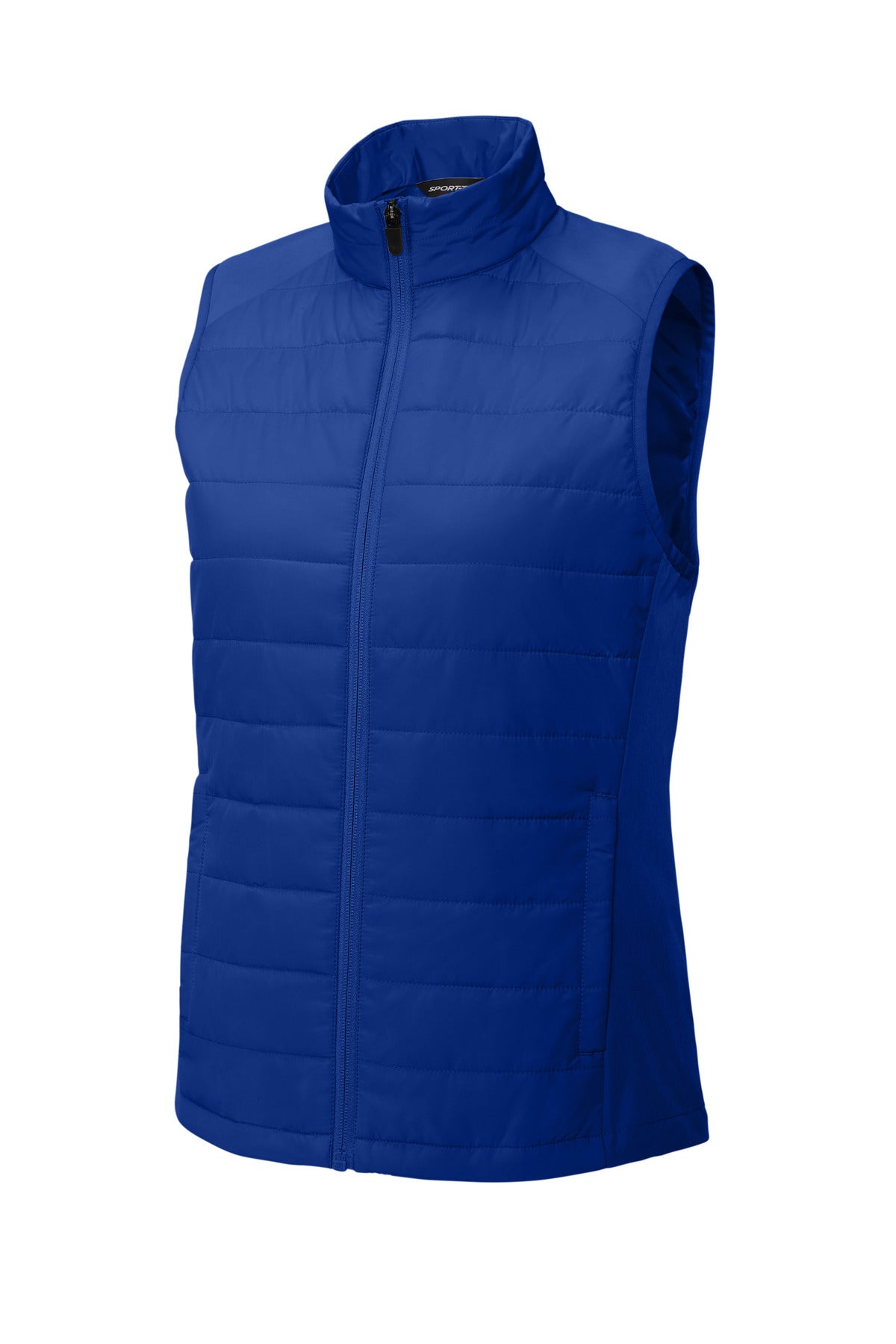 Front View of TrueRoyal Sport-Tek Women's Teknical Hybrid Vest LST941