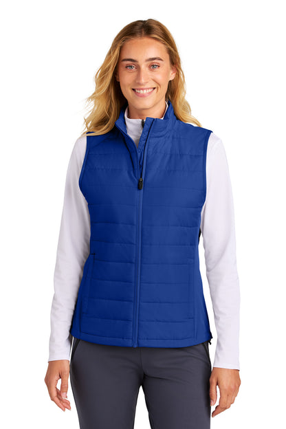 Front View of TrueRoyal Sport-Tek Women's Teknical Hybrid Vest LST941