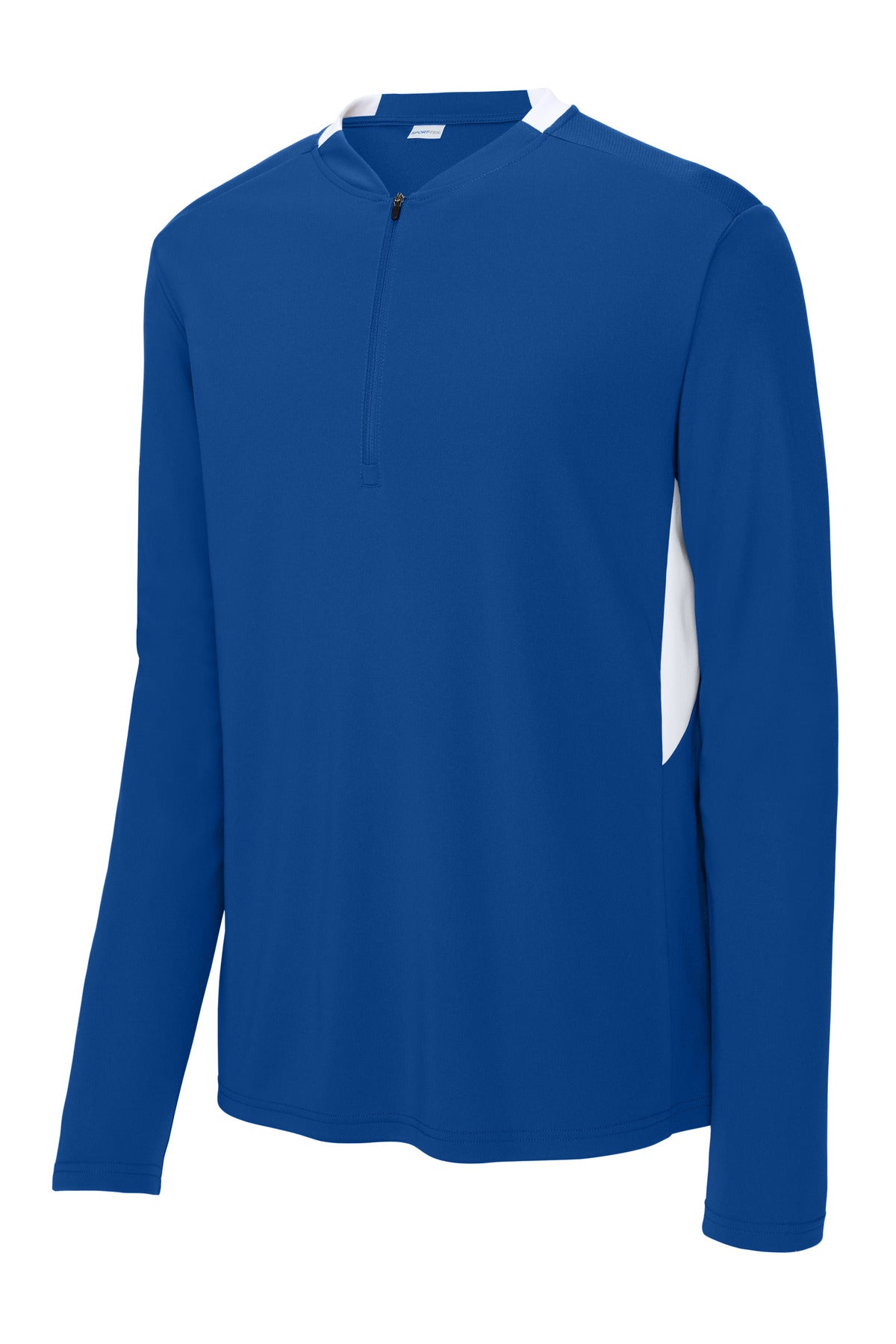Front View of TRy/White Sport-Tek Club 1/4-Zip Pullover ST443