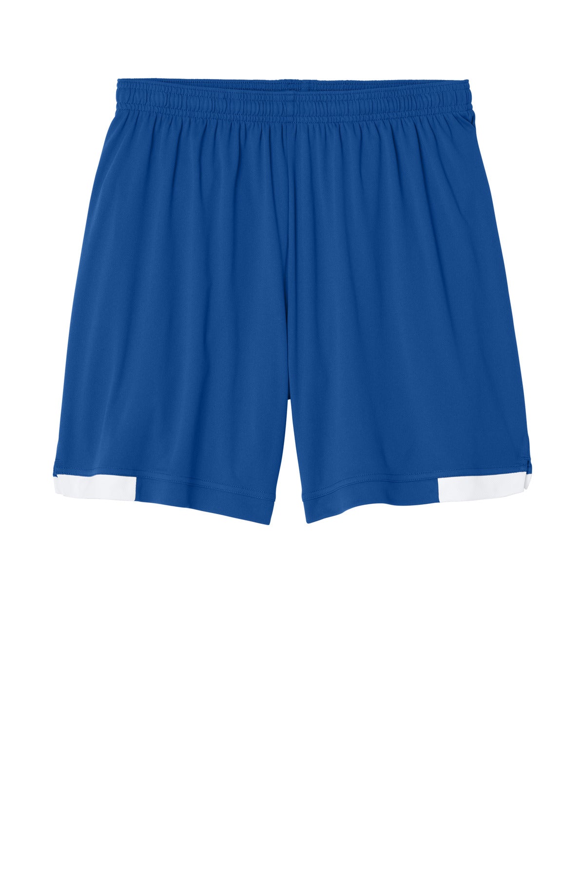 Front View of TRy/White Sport-Tek Club 7" Short ST442