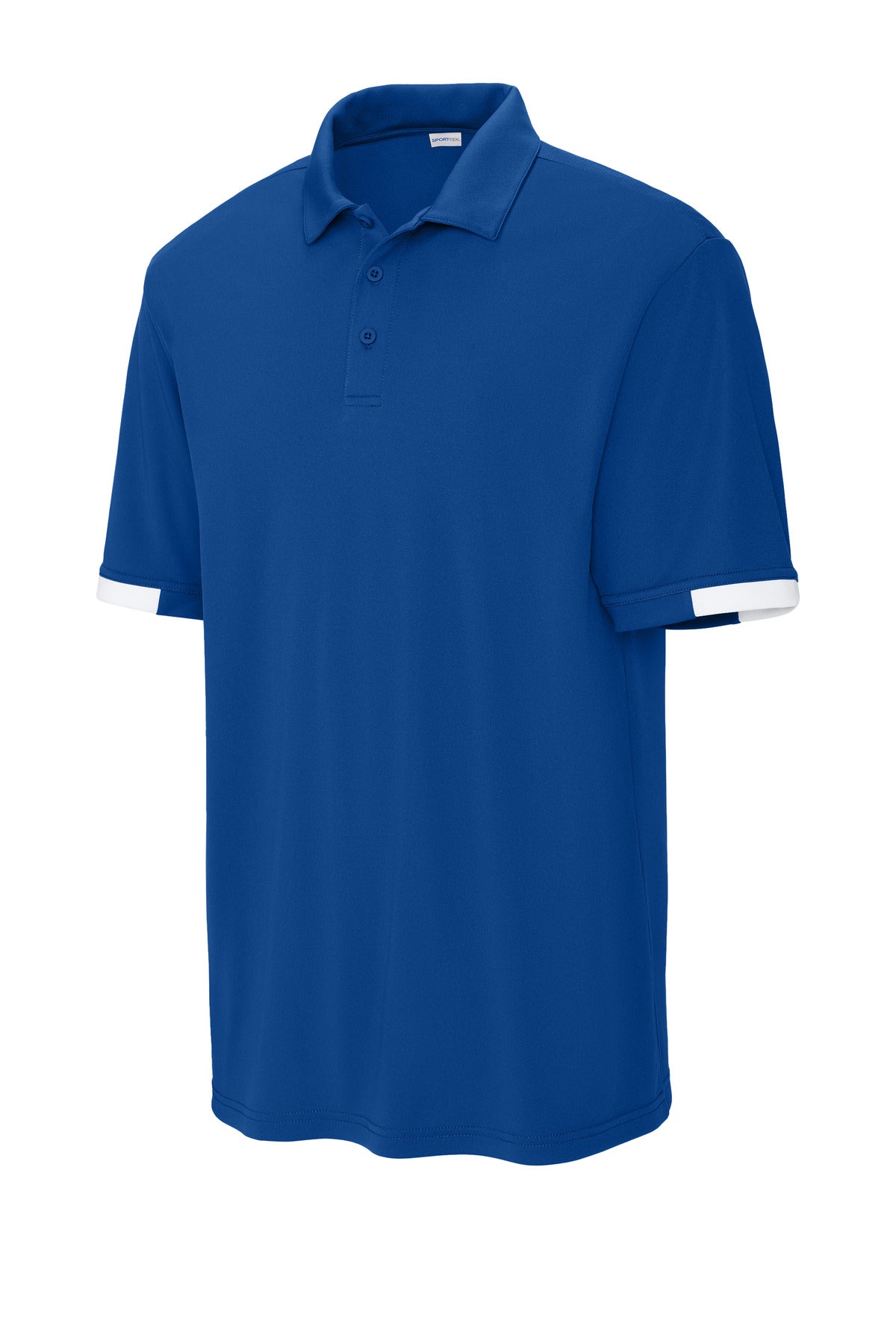Front View of TRy/White Sport-Tek Club Colorblock Polo ST444