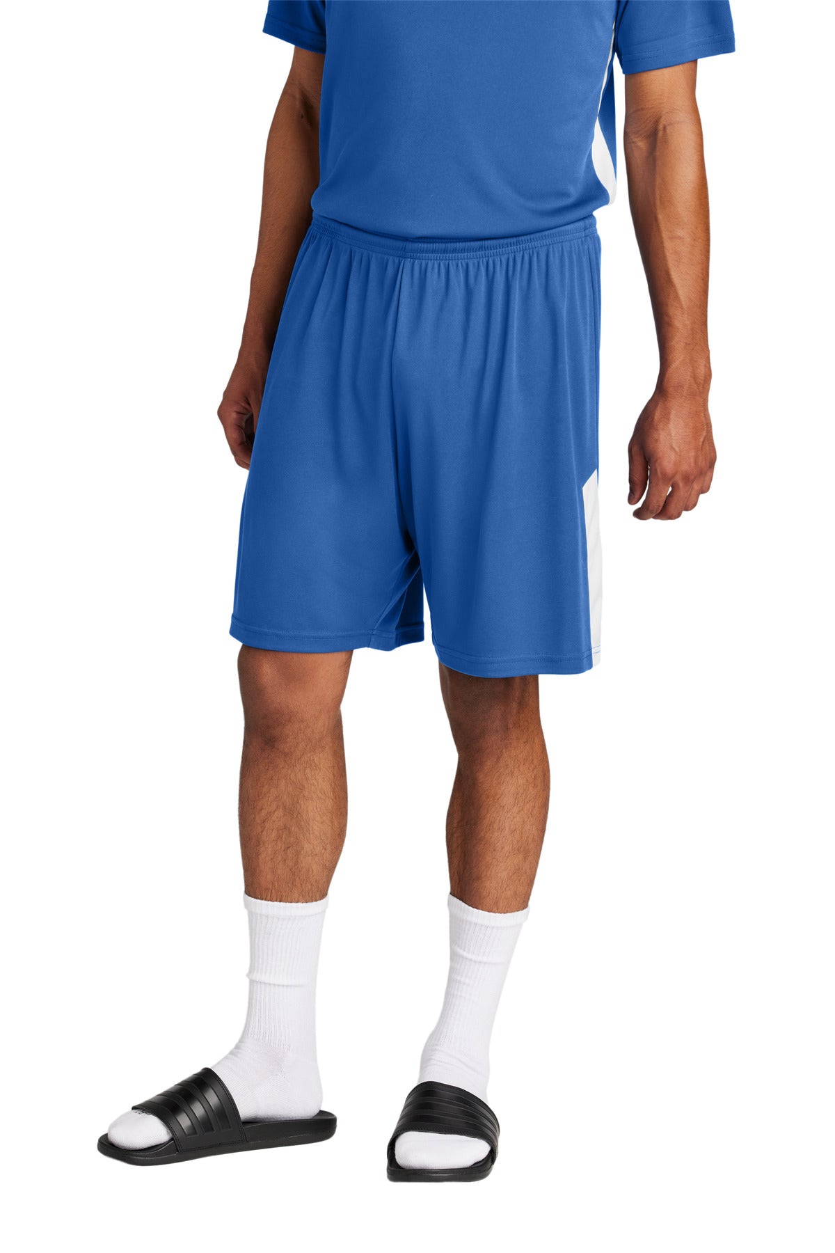 Front View of TRy/White Sport-Tek Competitor United 7" Short ST103