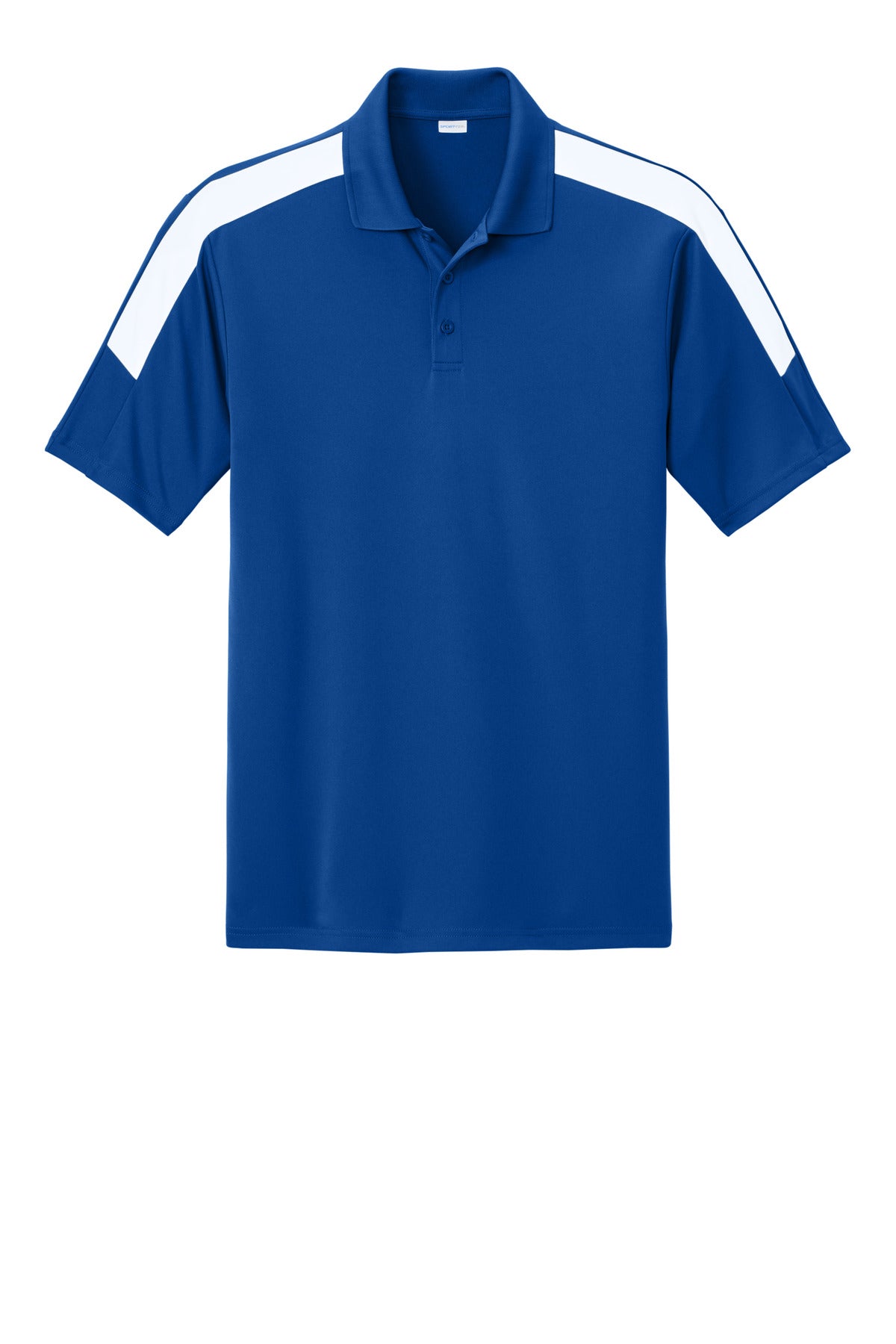 Front View of TRy/White Sport-Tek Competitor United Polo ST104