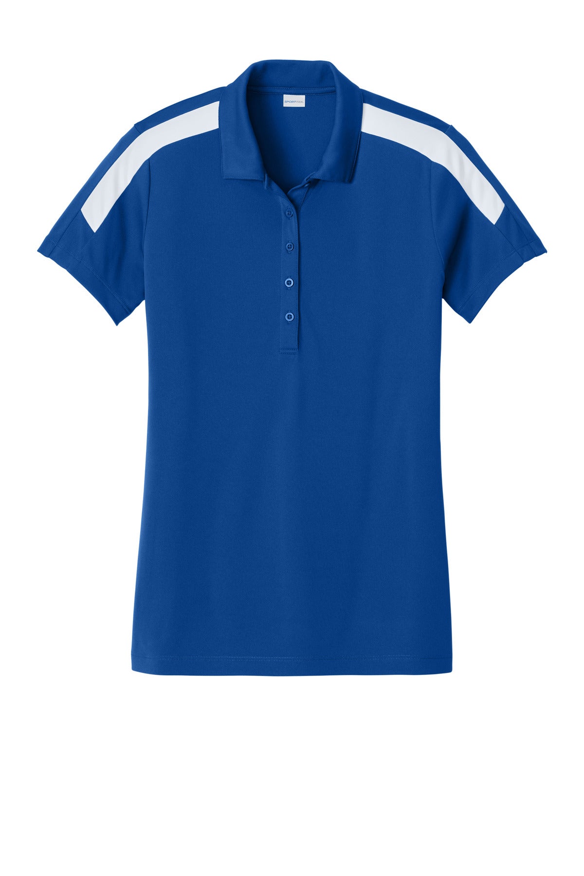 Front View of TRy/White Sport-Tek Women's Competitor United Polo LST104