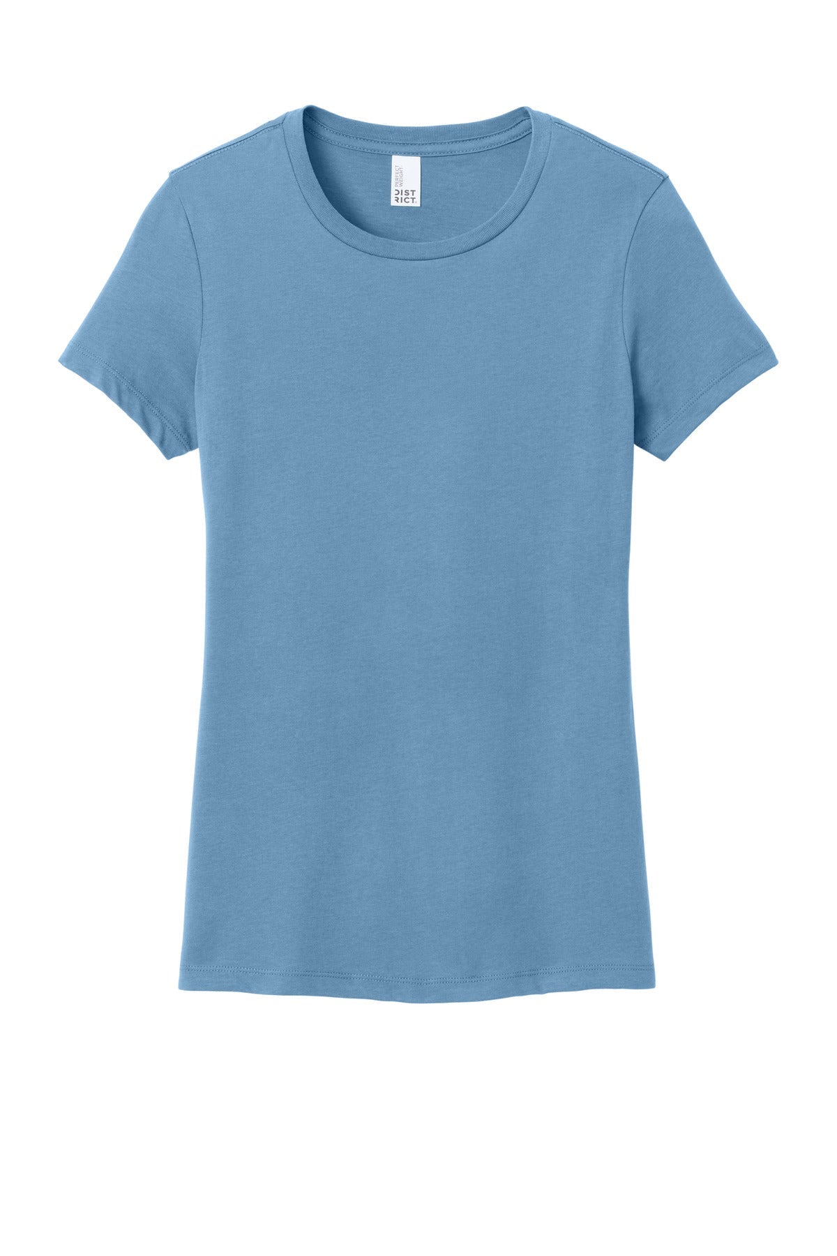 Front View of TundraBlu District Women's Perfect Weight Tee. DM104L